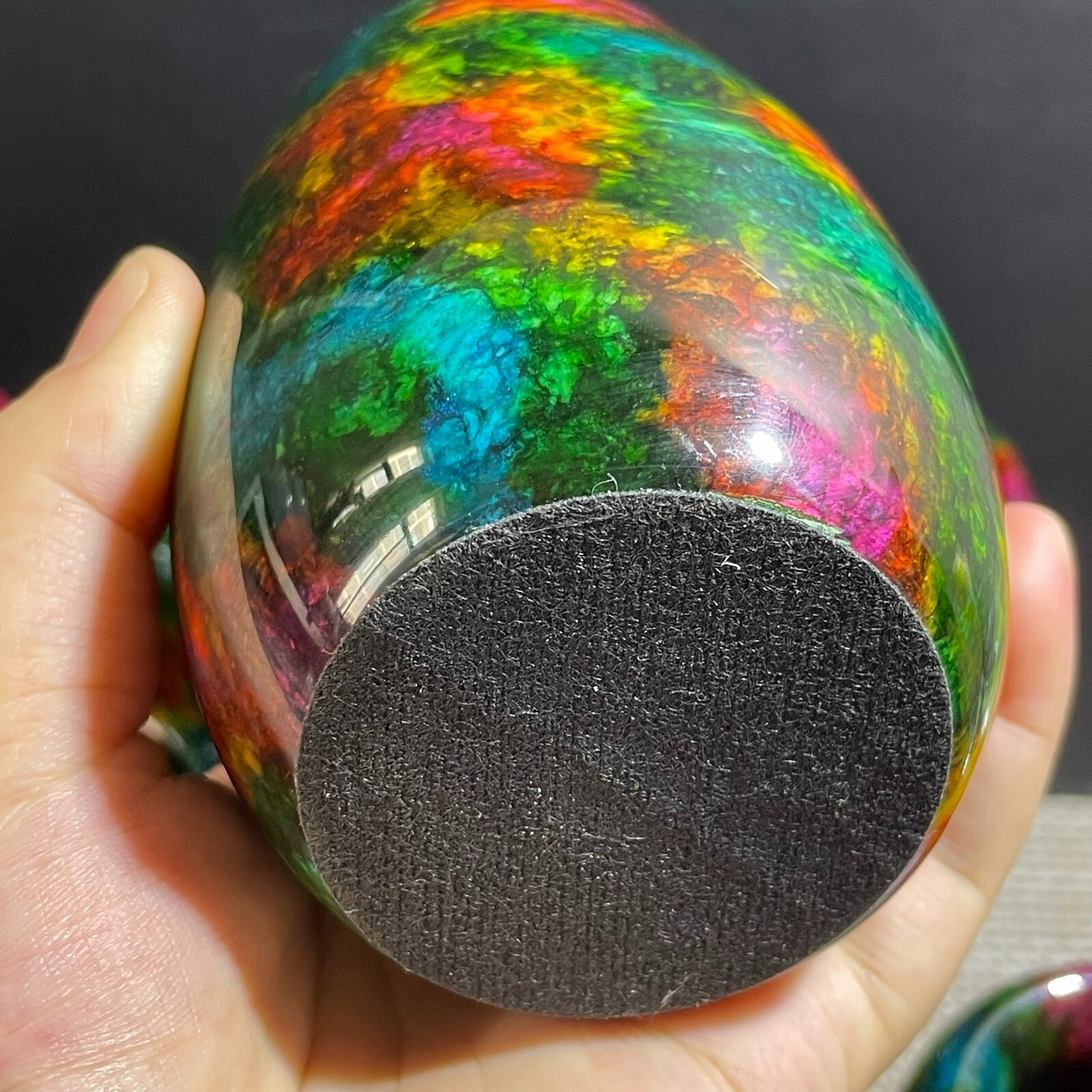 1pcs “Seven Colors Jade” vase specimen -Taiwan China about 1000g 128mm random
