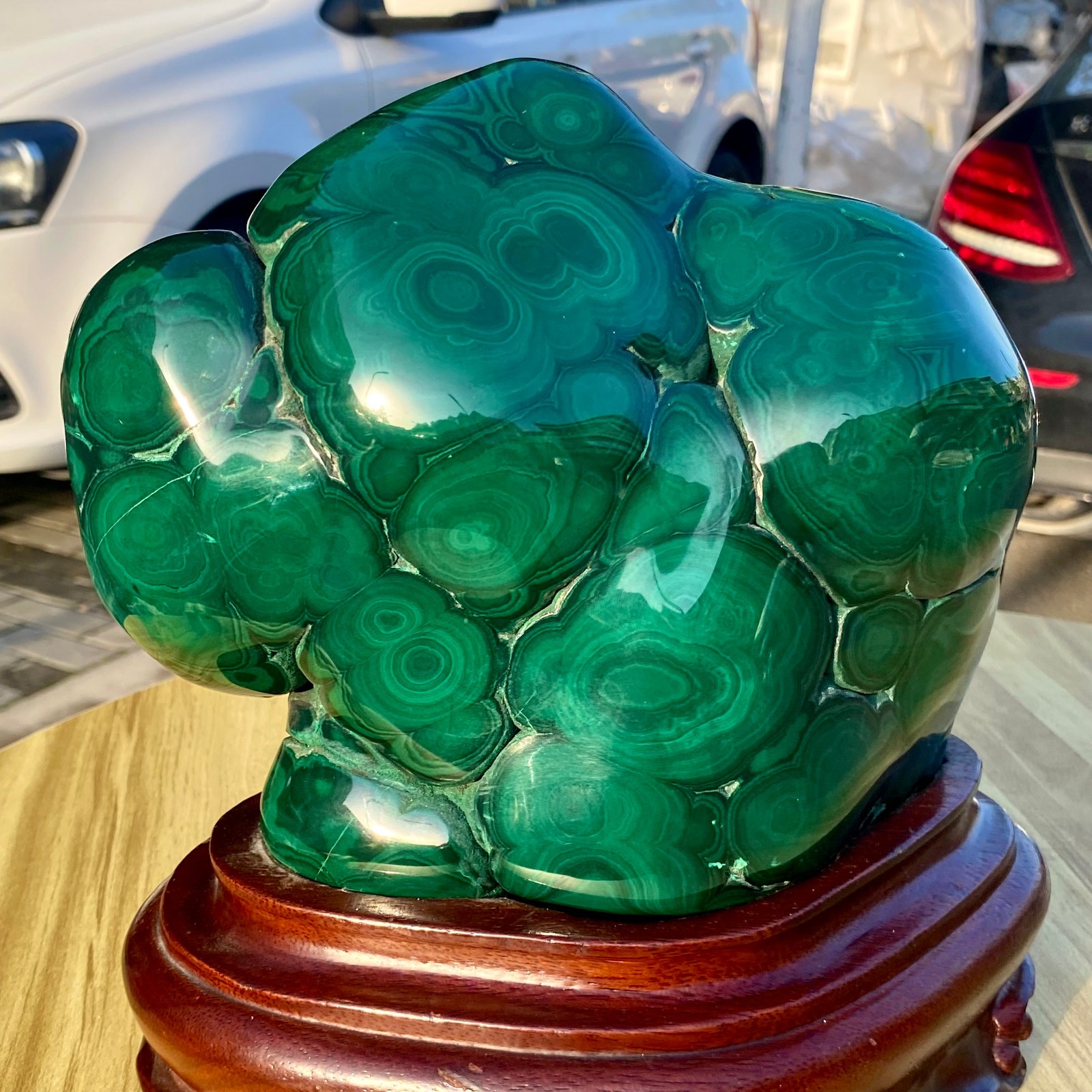 18.93LB Natural Polished Malachite Mineral freeform specimen Reiki Stone