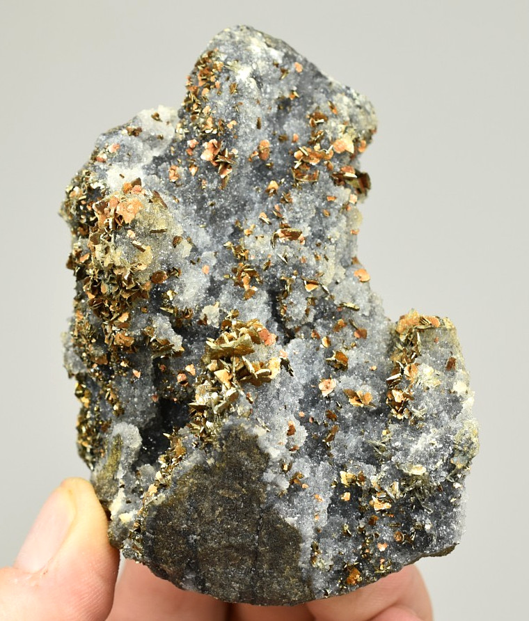 Marcasite on Quartz – Magmont Mine, Iron Co., Missouri