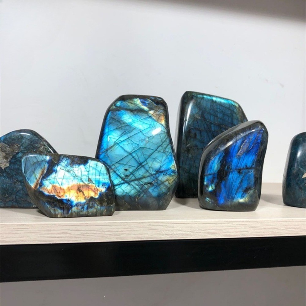 Natural Labradorite Free Form Standing HealingStone Crystal Reiki Desktop Decor