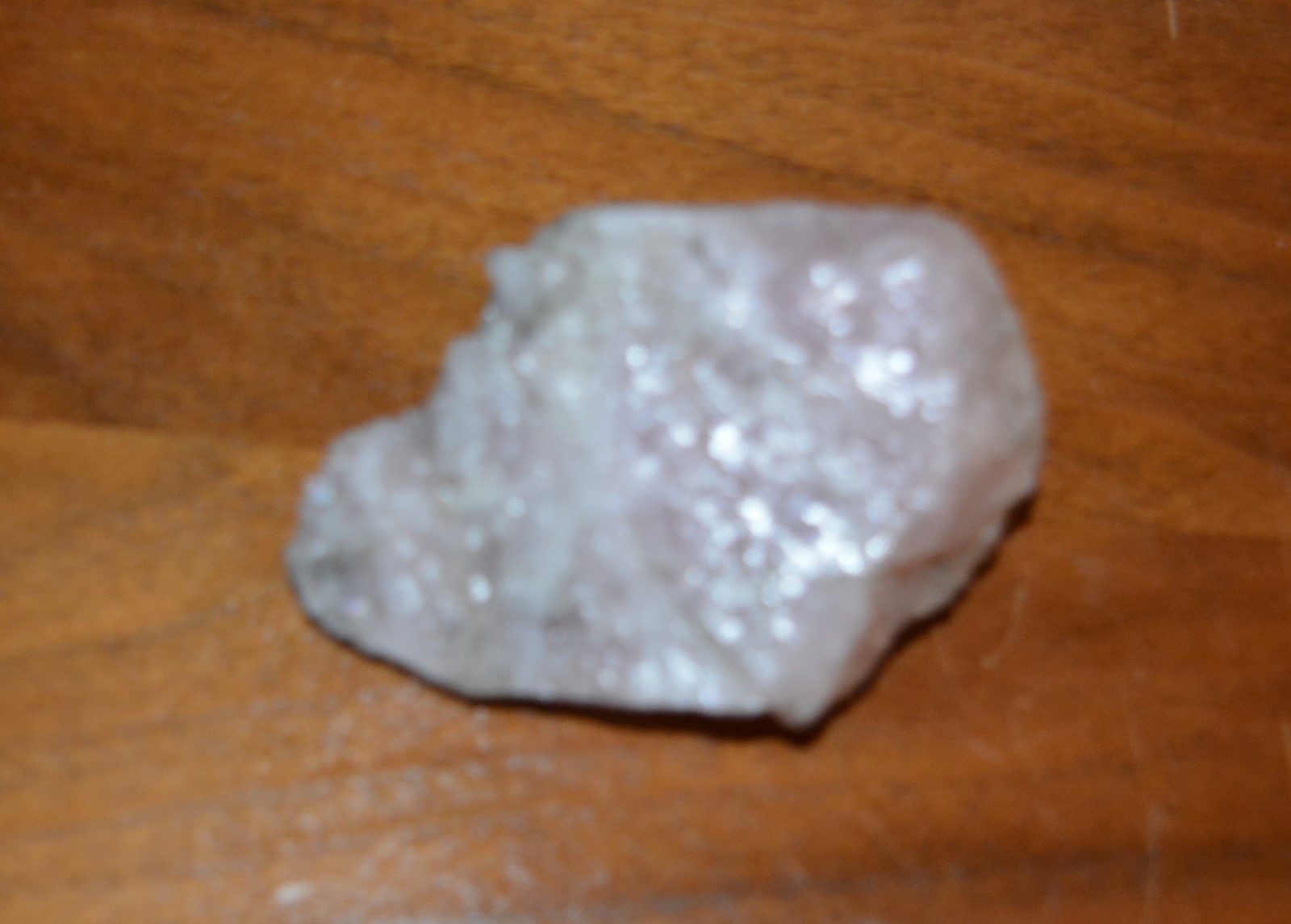 Chunk of Raw Natural Uncleaned Rose Quartz 3 1/2 in x 2 1/2 in x 1 1/4 in