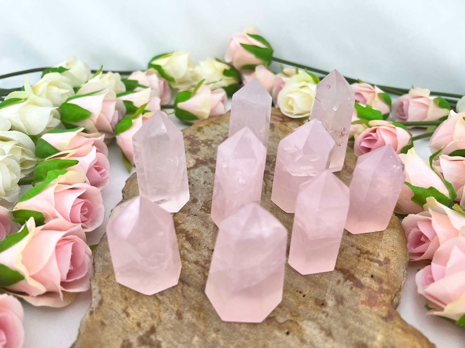 Rose quartz tower – rose quartz generator – rose quartz crystal tower –