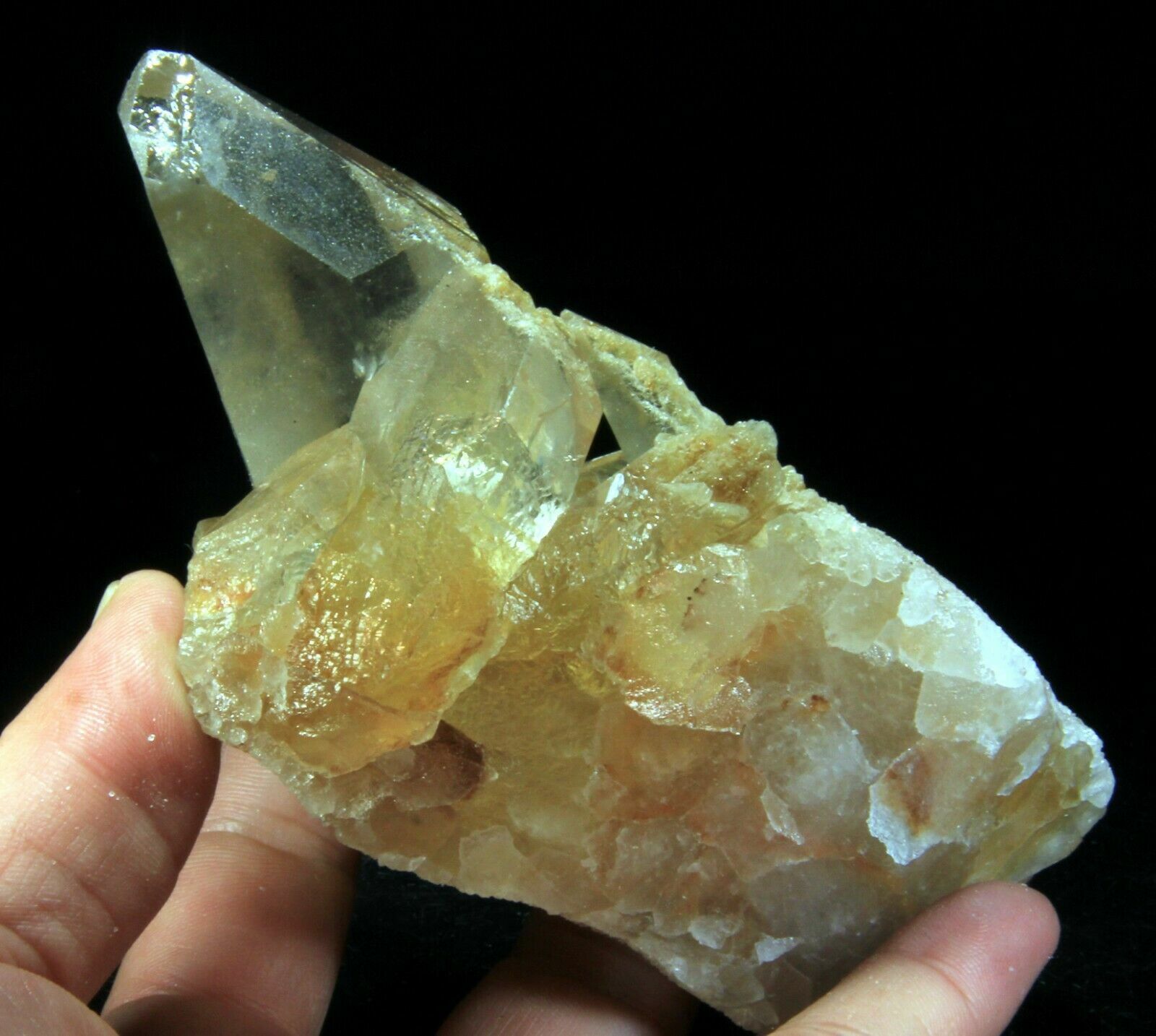 1.1 LB Beautiful 5.25″ Water Clear Quartz Cluster, Brazil!