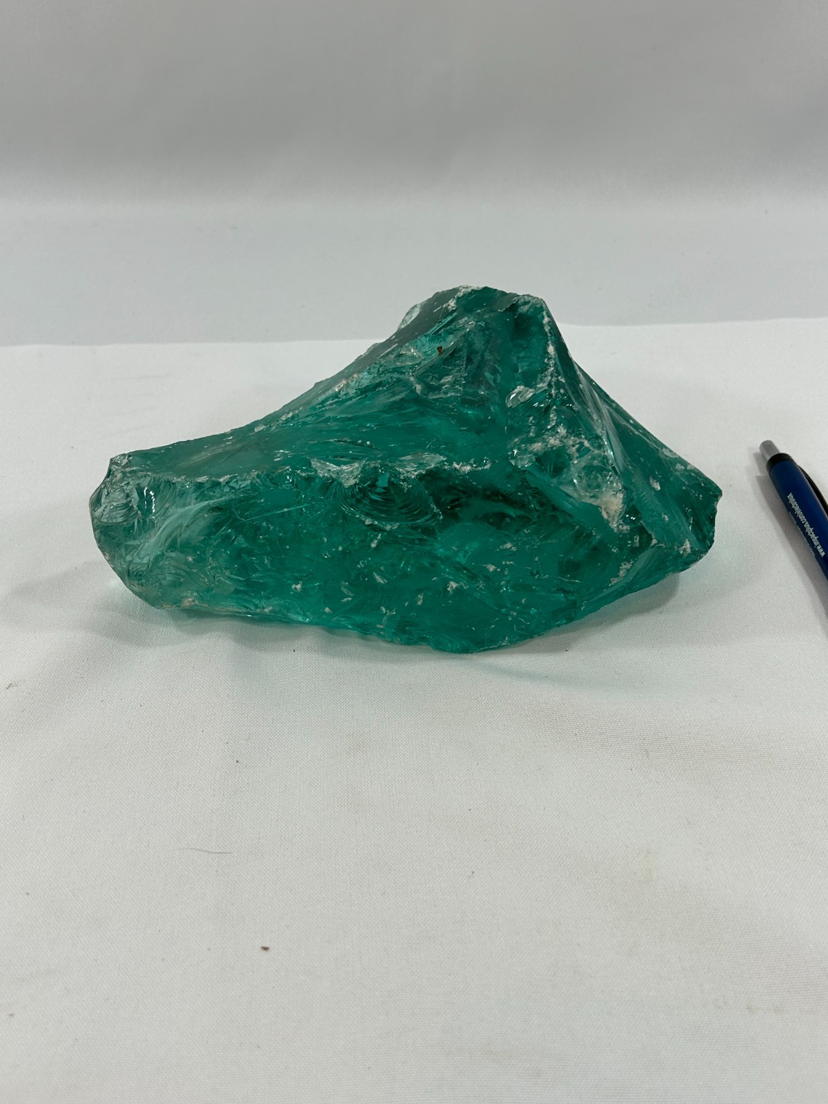 Large Aqua Blue Slag Glass Chunk Gullet Stone Decor Display Metaphysical 5lbs