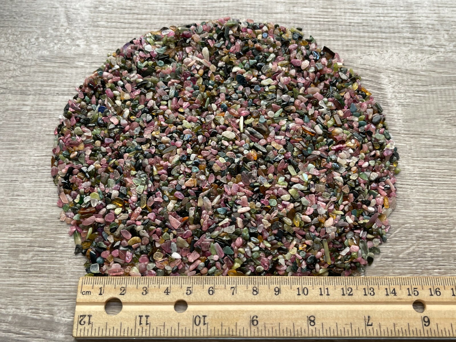 Grade A++ Rainbow Tourmaline Semi Tumbled Gemstone Mini Chips 2-4 mm, Bulk Lot