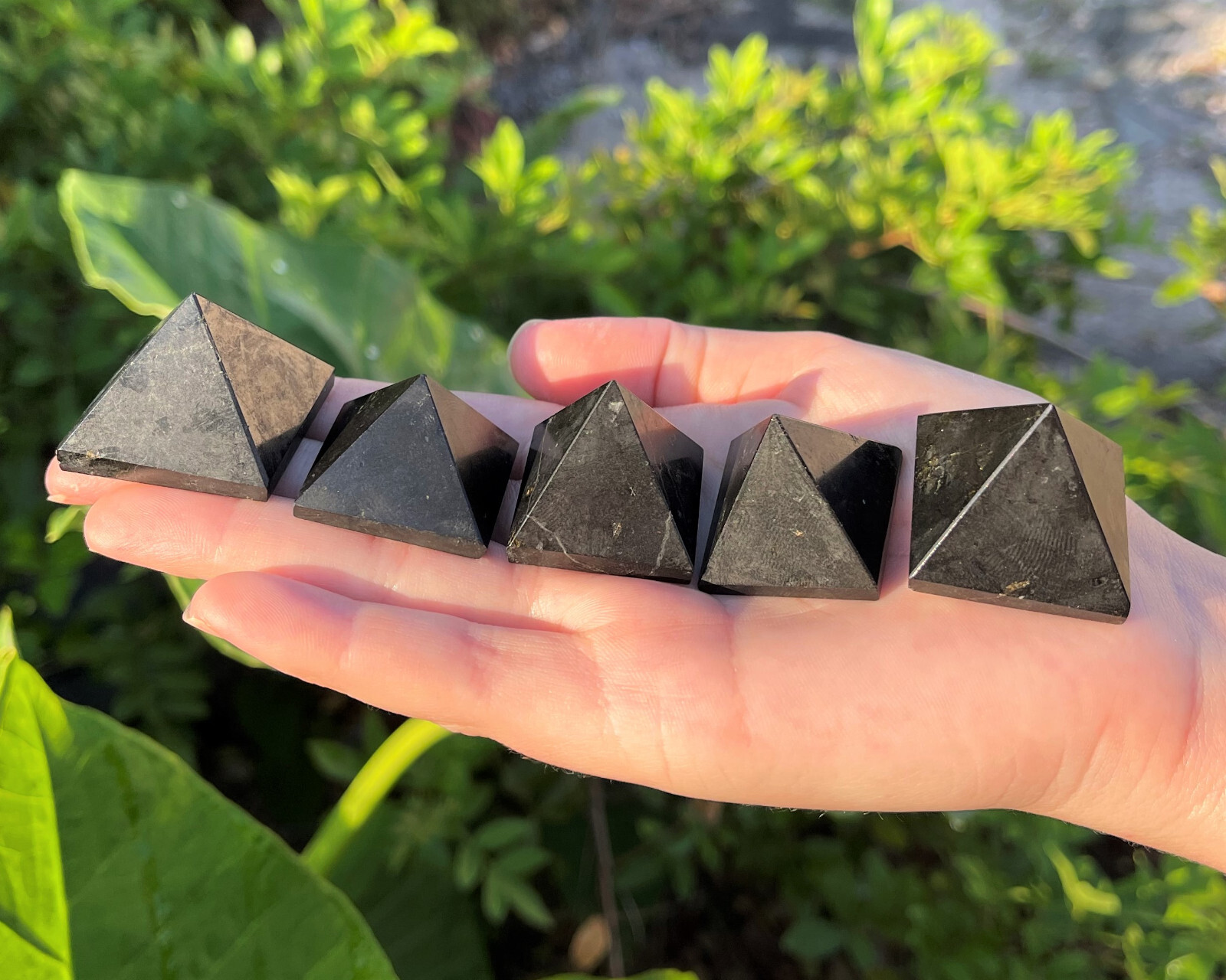 Black Tourmaline Pyramid, 1″ – 1.25″ (Polished Tourmaline Gemstone Crystal)