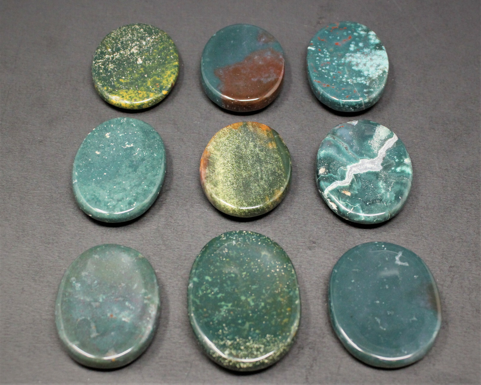 Bloodstone Worry Stone (Smooth Polished Pocket Stone, Bloodstone Palm Stone)