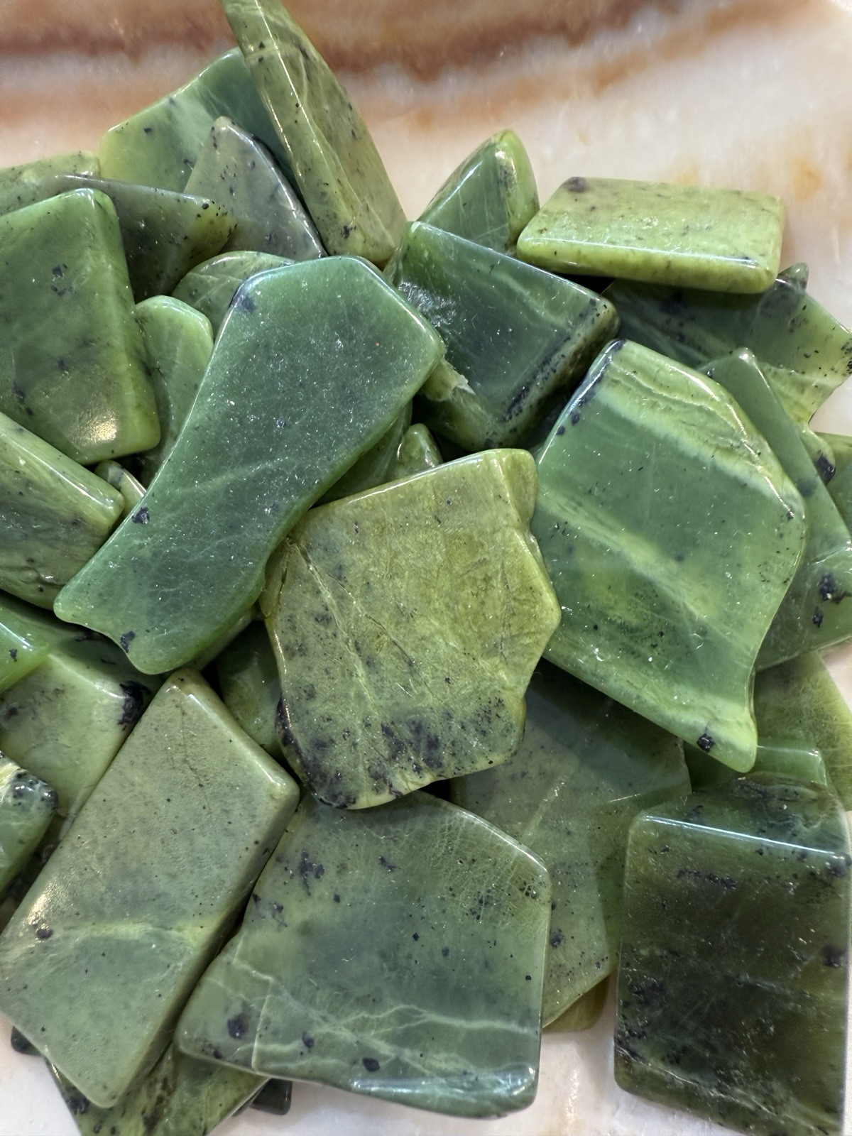 Nephrite Jade Slab- Polished Natural Nephrite Jade Crystal, Siberia, Exceptional