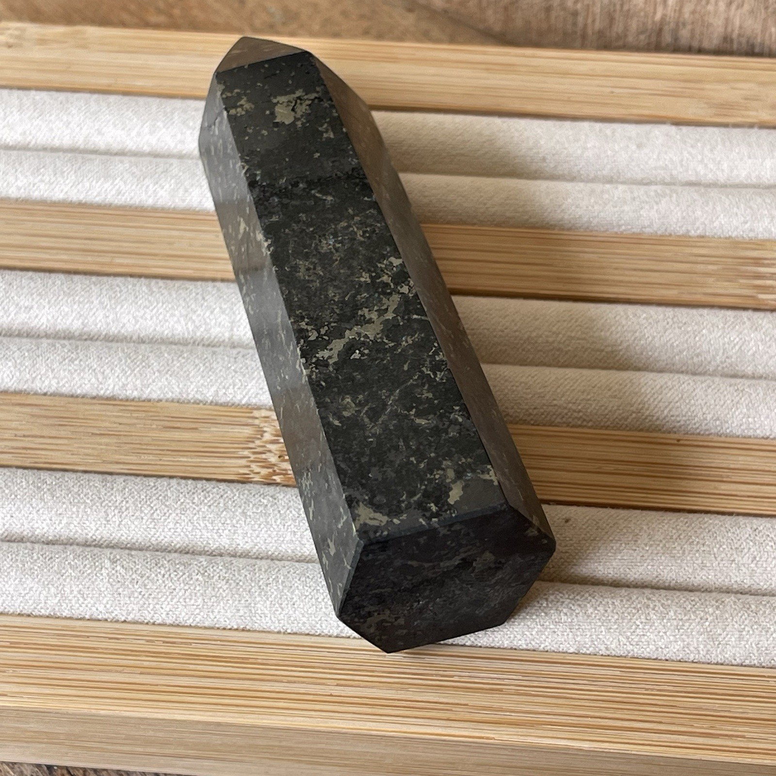 Apache Gold Tower, Healer’s Gold Pyrite magnetite Point – Black Natural Crystals