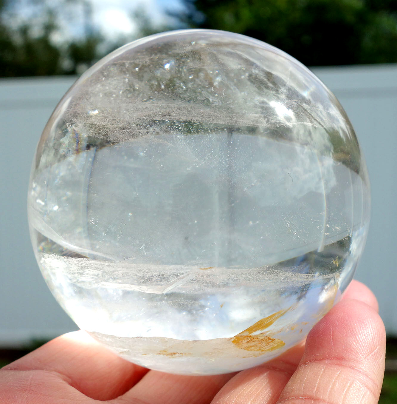 Gorgeous CLEAR QUARTZ Crystal Sphere Ball from Brazil For Sale Over 1 Pound S126