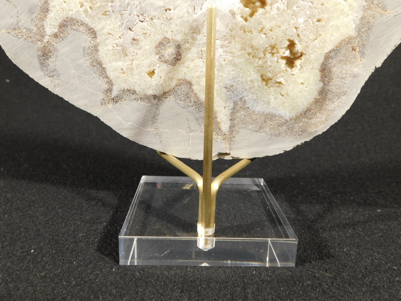 Easel Display Stand Brass Medium Size Adjustable Clear Acrylic Base