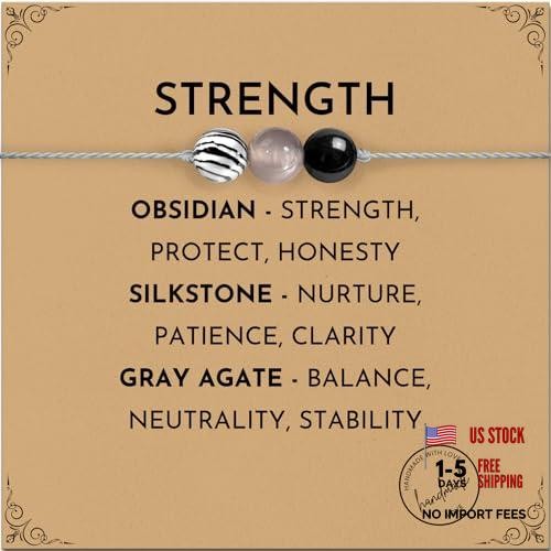 Crystal Healing Bracelets Gifts for Women: Mothers Day Gifts for Mom – Strength