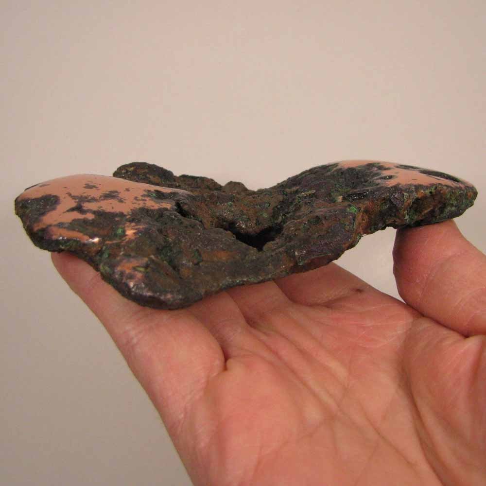 5.1″ Polished Glacial Native FLOAT COPPER Butchite Specimen – Michigan – 1.2 lbs