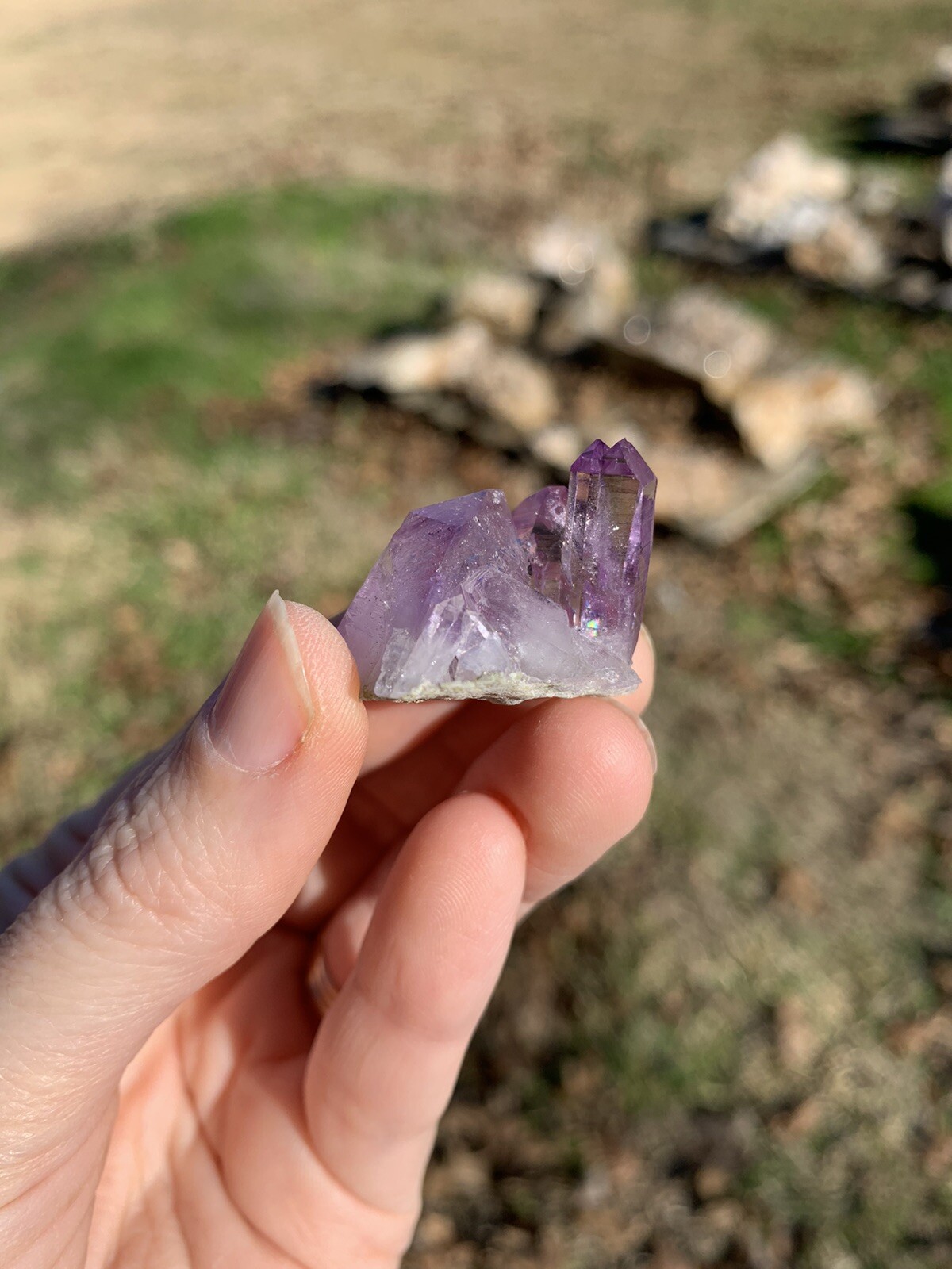 Vintage Collection Mini Purple Lilac Amethyst Crystal Cluster, Veracruz Mexico