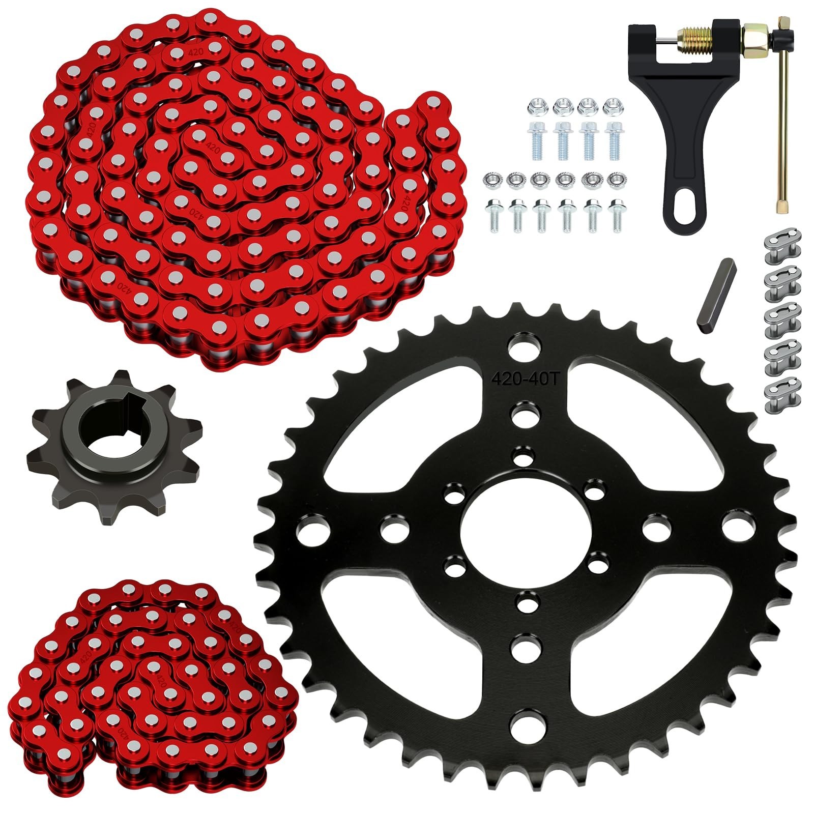 420 Chain Mini Bike Sprocket 40T 40mm with 90 Links 42 Links Replacement for …