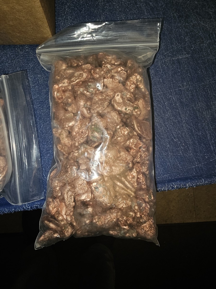Natural Native Copper Nuggets: 1 pound bag. Keweenaw Michigan