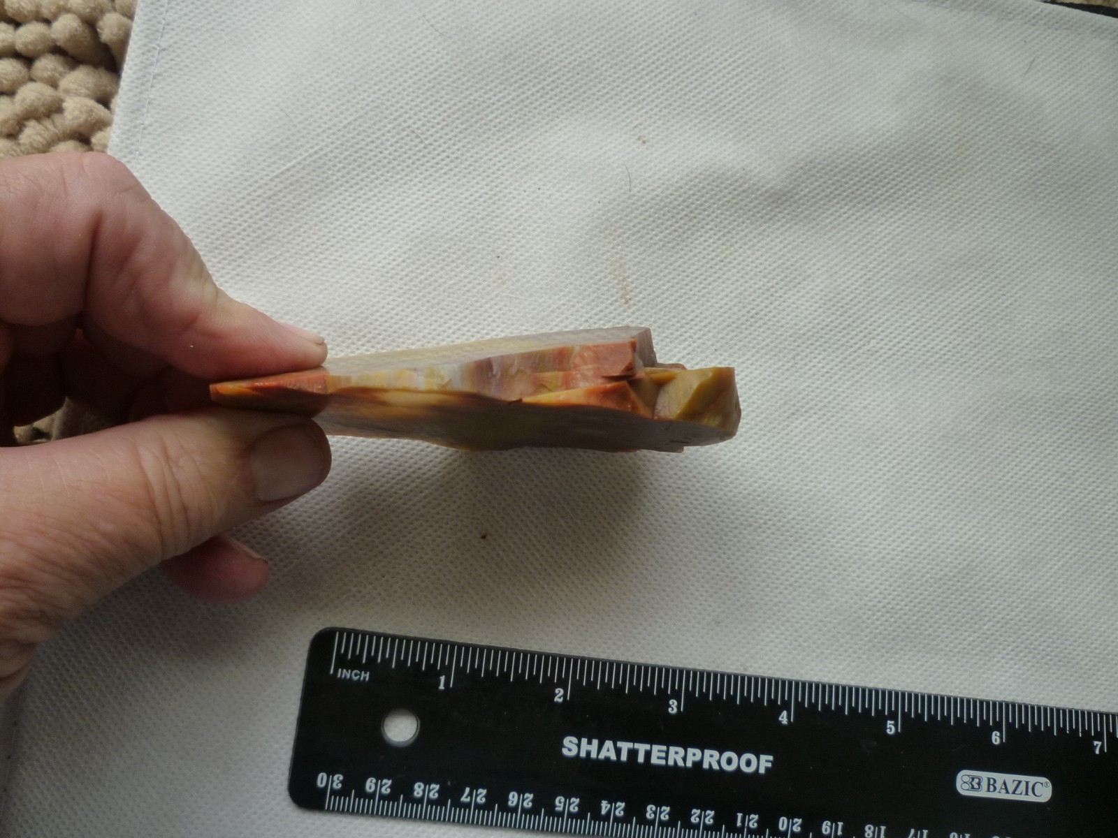 Arizona Rainbow Petrified Wood Agatized 1 Rutilated slab 140 grams Exceptional!