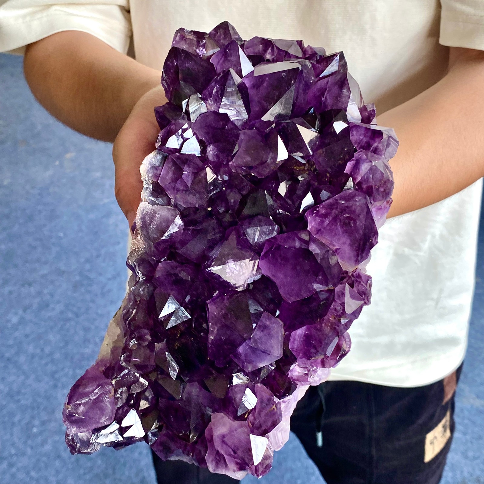 6.38LB Large Natural Amethyst geode quartz cluster crystal specimen Healing.