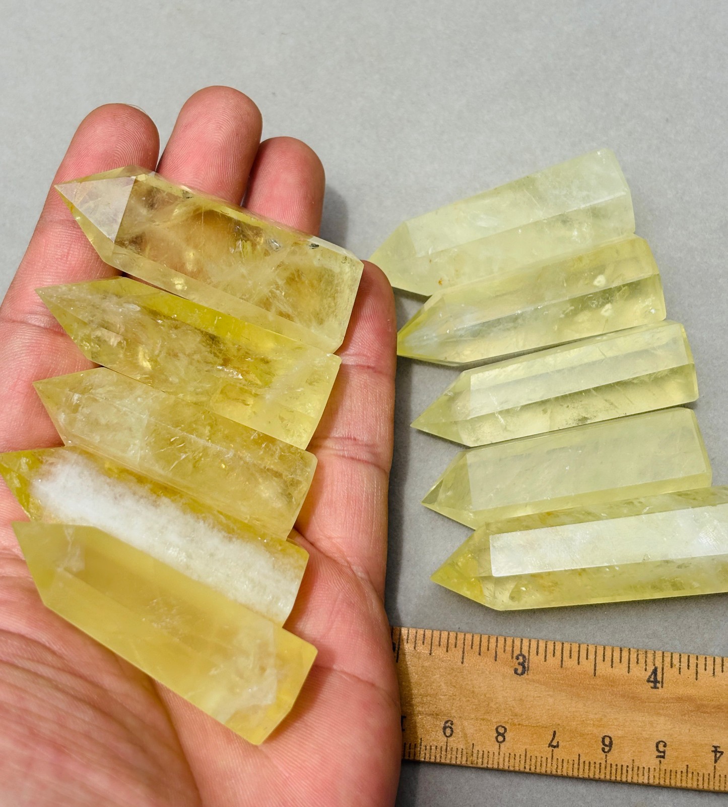 10pcs Lot 2” Citrine Point Natural Quartz Crystal Healing Obelisk Wands