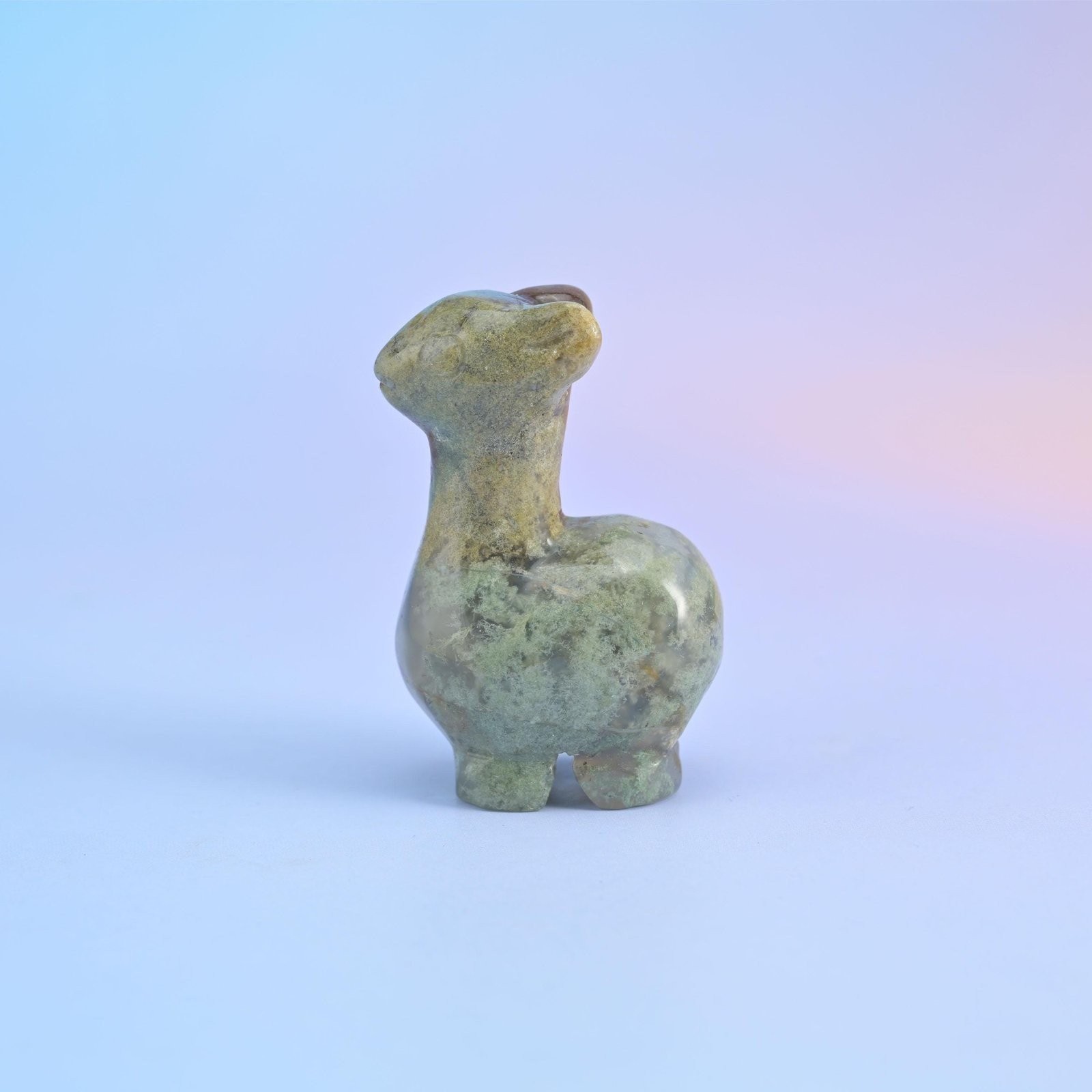 2 Inch Cute Alpaca Crystal Carving Figurines