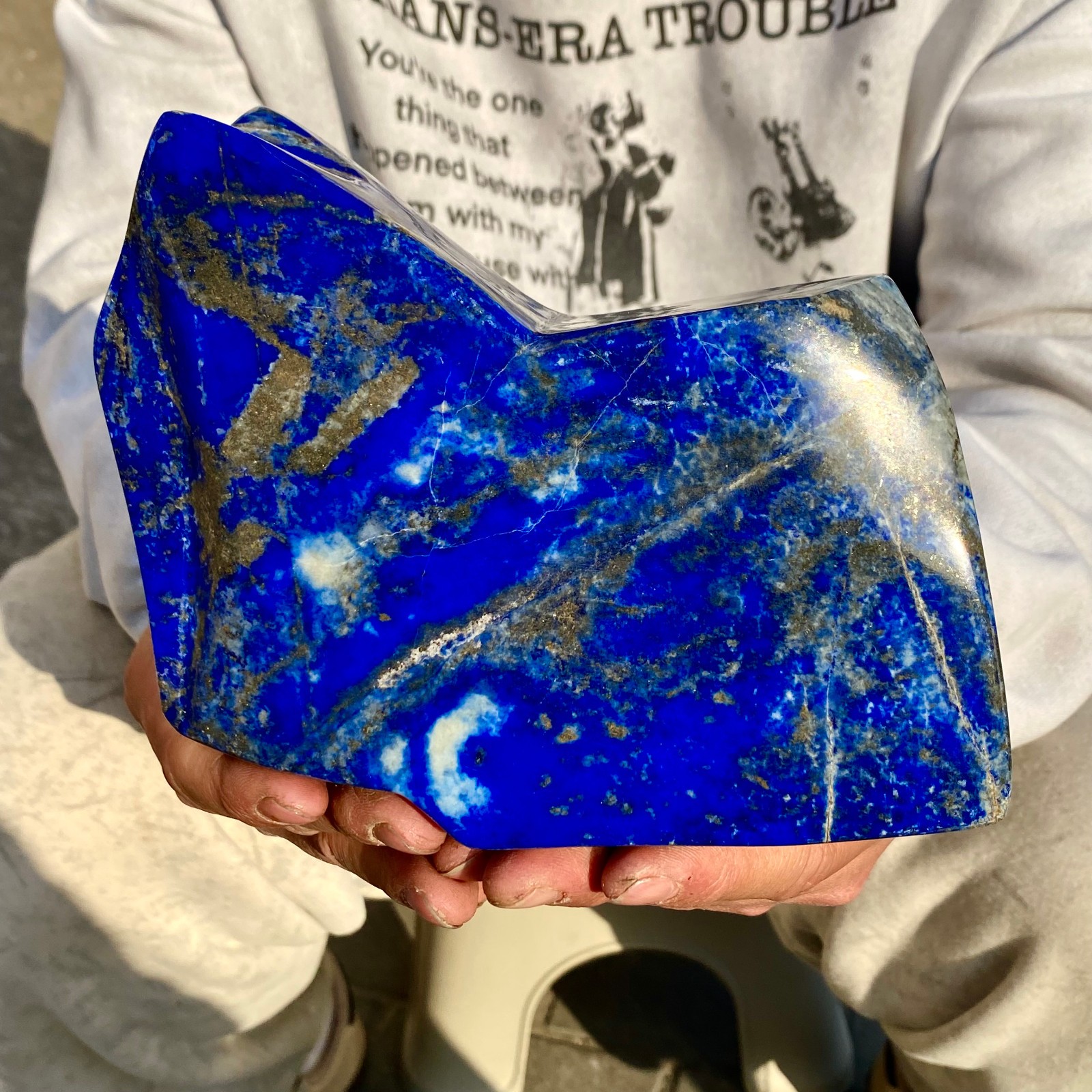 5.3LB LapisLazuli Freeform Polished Rough Tumble Healing Crystal Specimen Stone