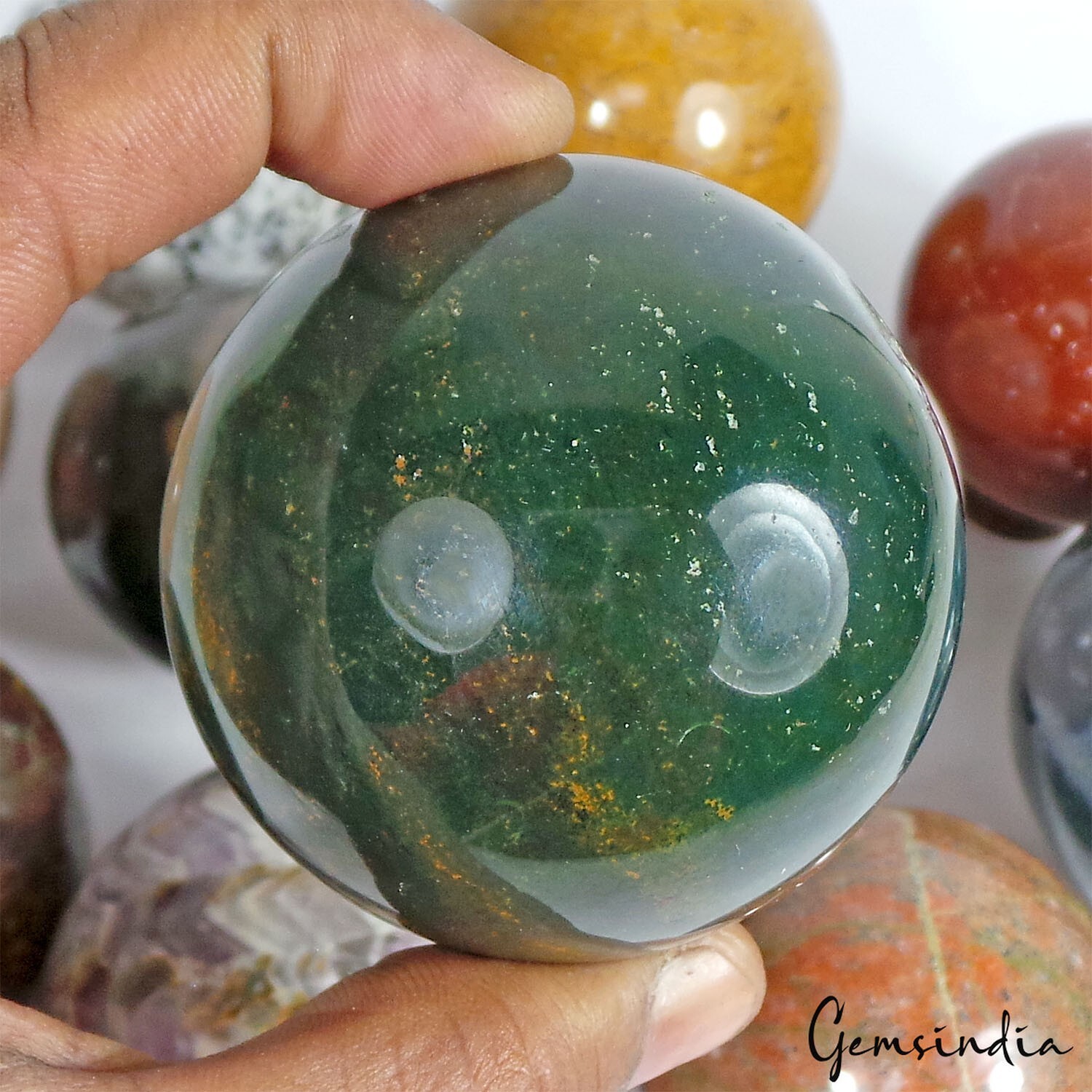 4.2 kilo 11 Pcs Set Of Multigems Crystal Sphere Ball Polished Healing w/ Stand