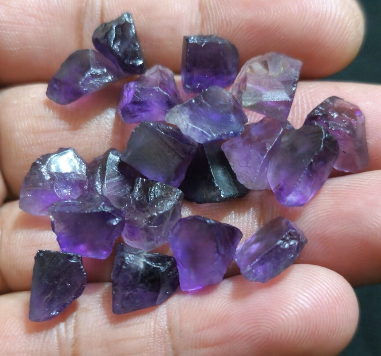 Attractive Top African Purple Amethyst 19 Pcs Lot Size 10-12 MM Loose Gemstone