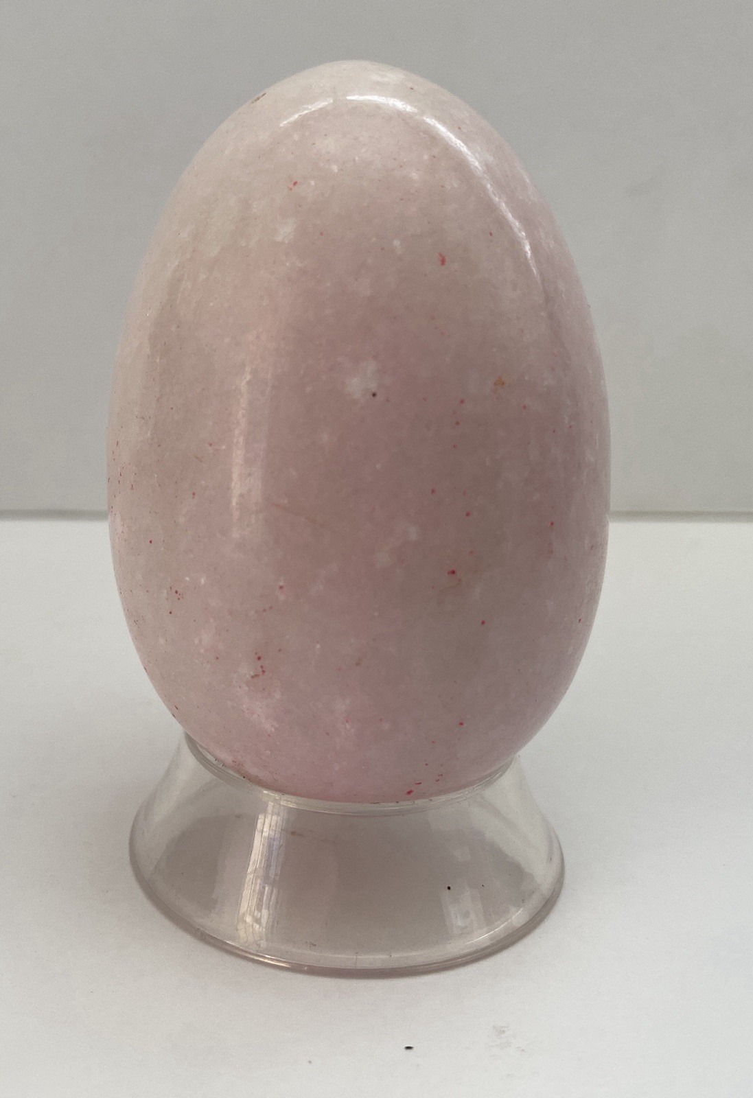Natural Onyx Stone Egg With Stand Hand Polished Banded Agate Calcite Crystal