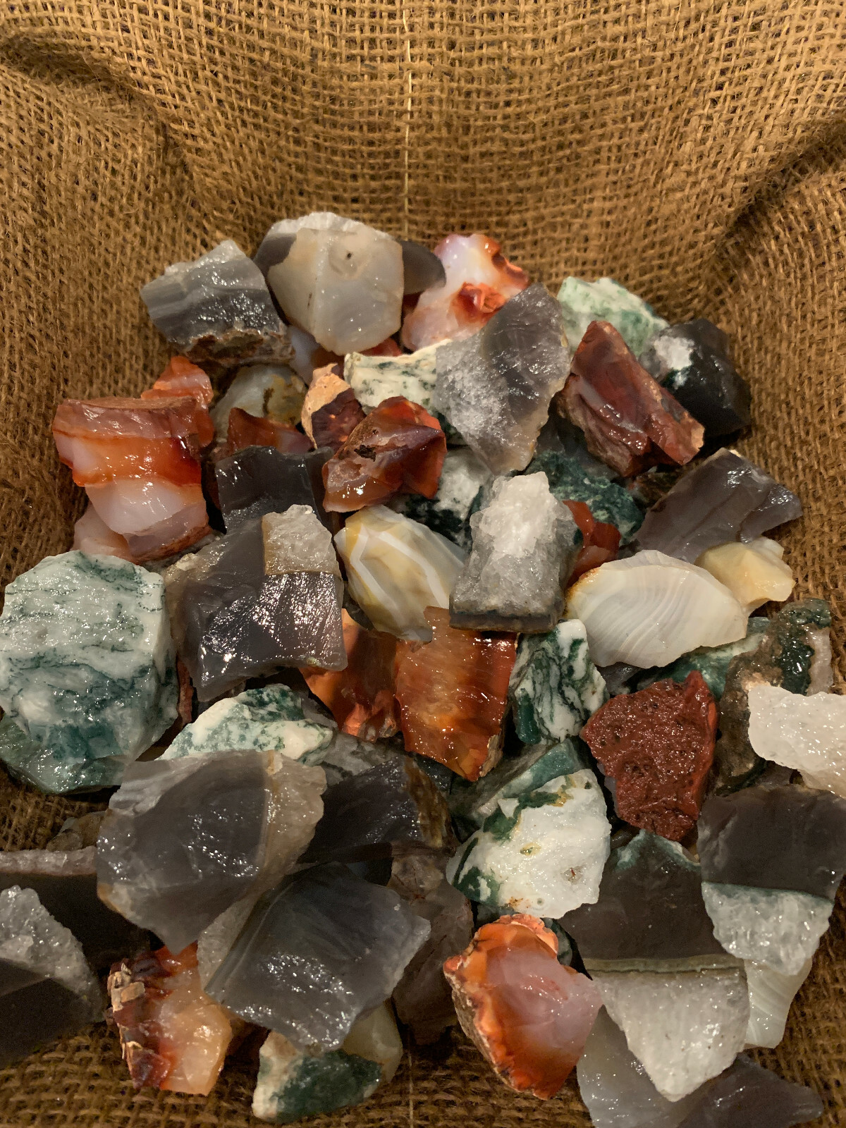 2000 Carat Lots of Unsearched Natural MIXED Agate Rough+ A FREE Faceted gemstone