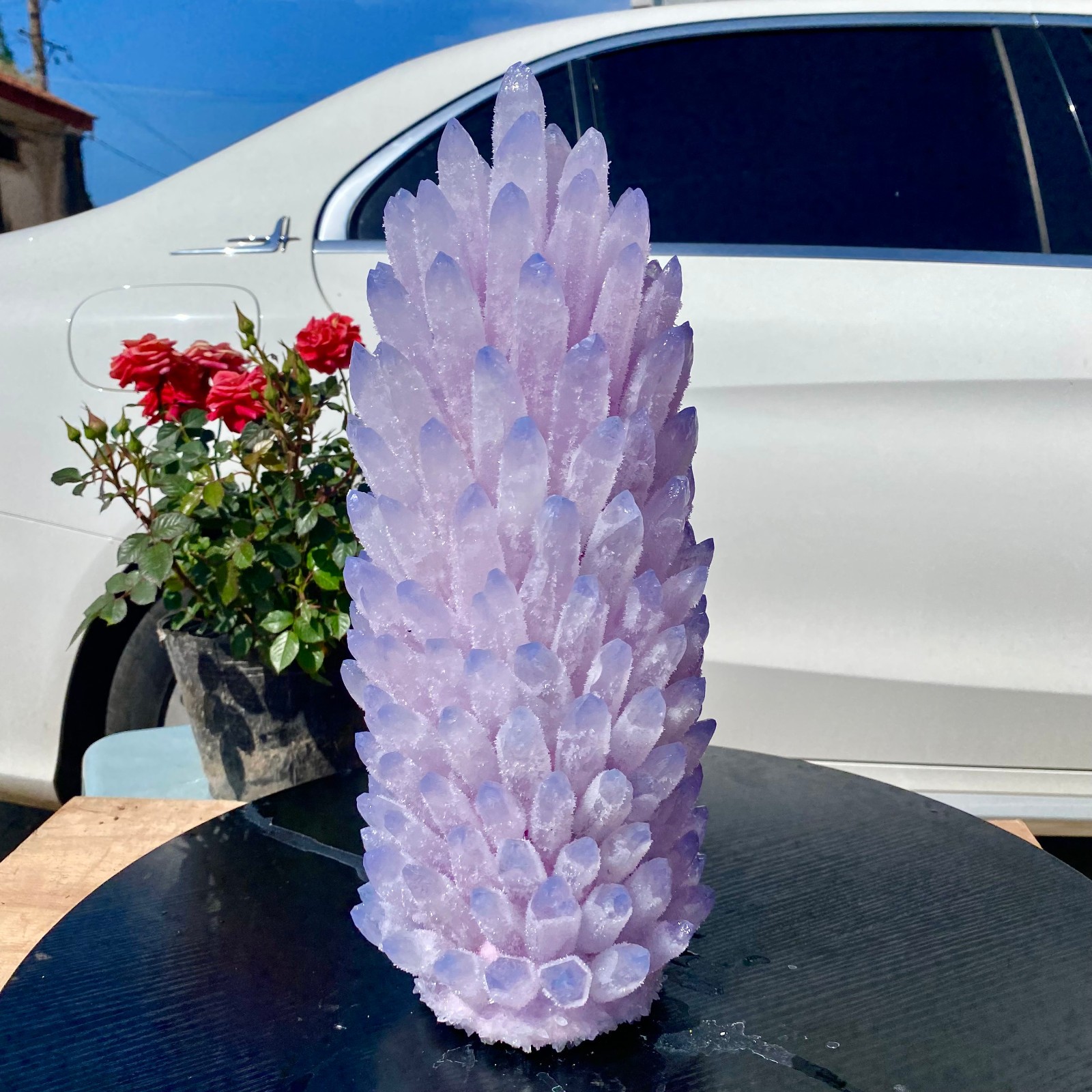 24LB New Find purple Phantom Crystal Quartz Cluster Mineral Specimen Healing