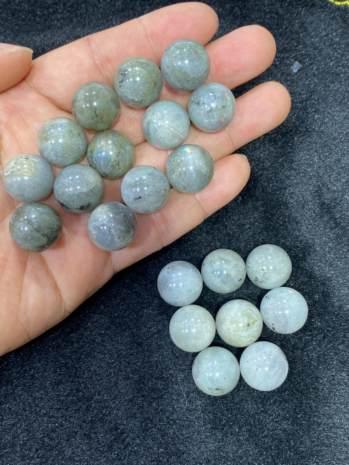 10pcs Natural Labradorite Sphere Carved Quartz Crystal ball 15mm reiki heal gift