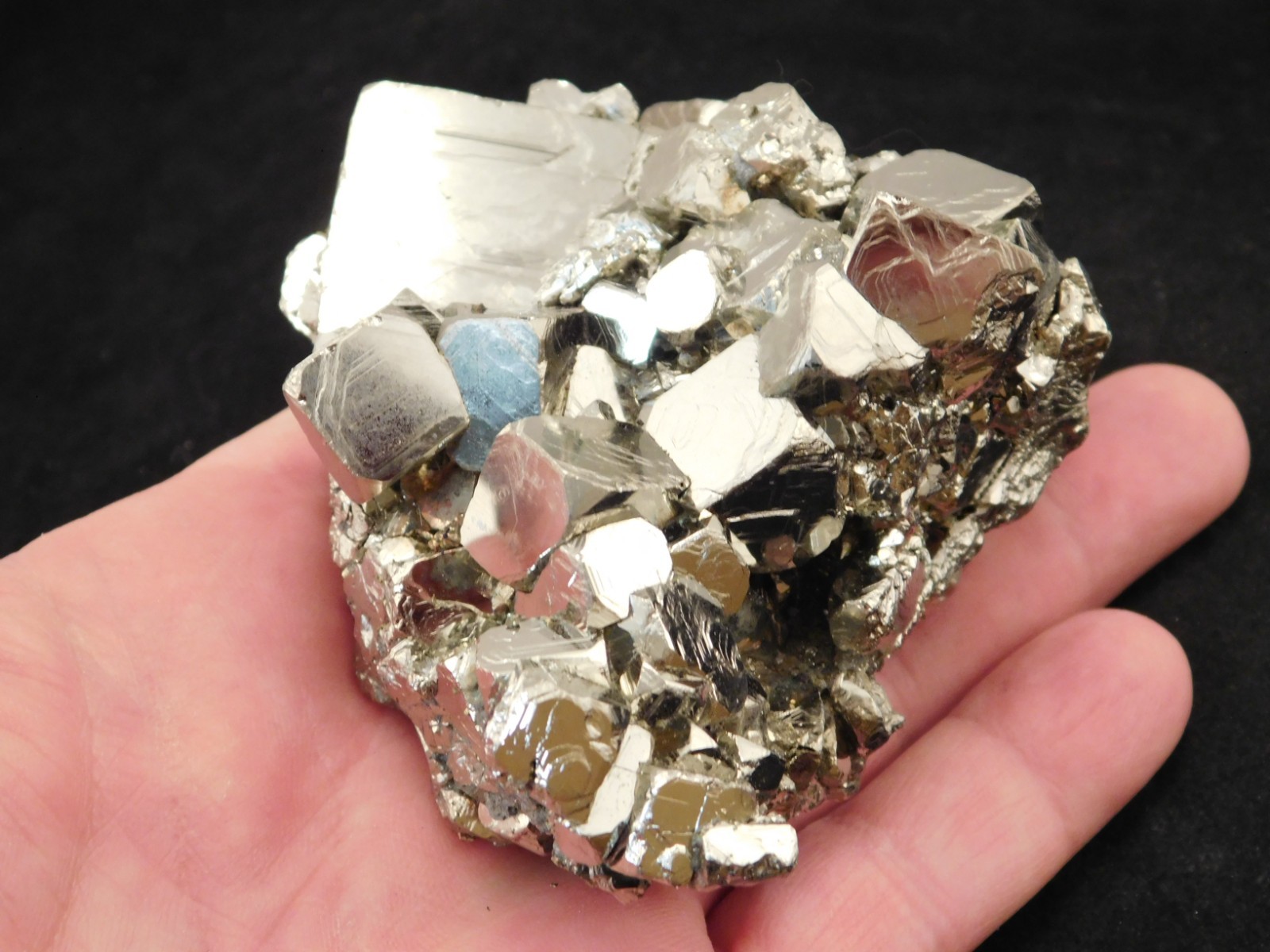 Big! Nice and 100% Natural PYRITE Crystal CUBE Cluster Peru 557gr