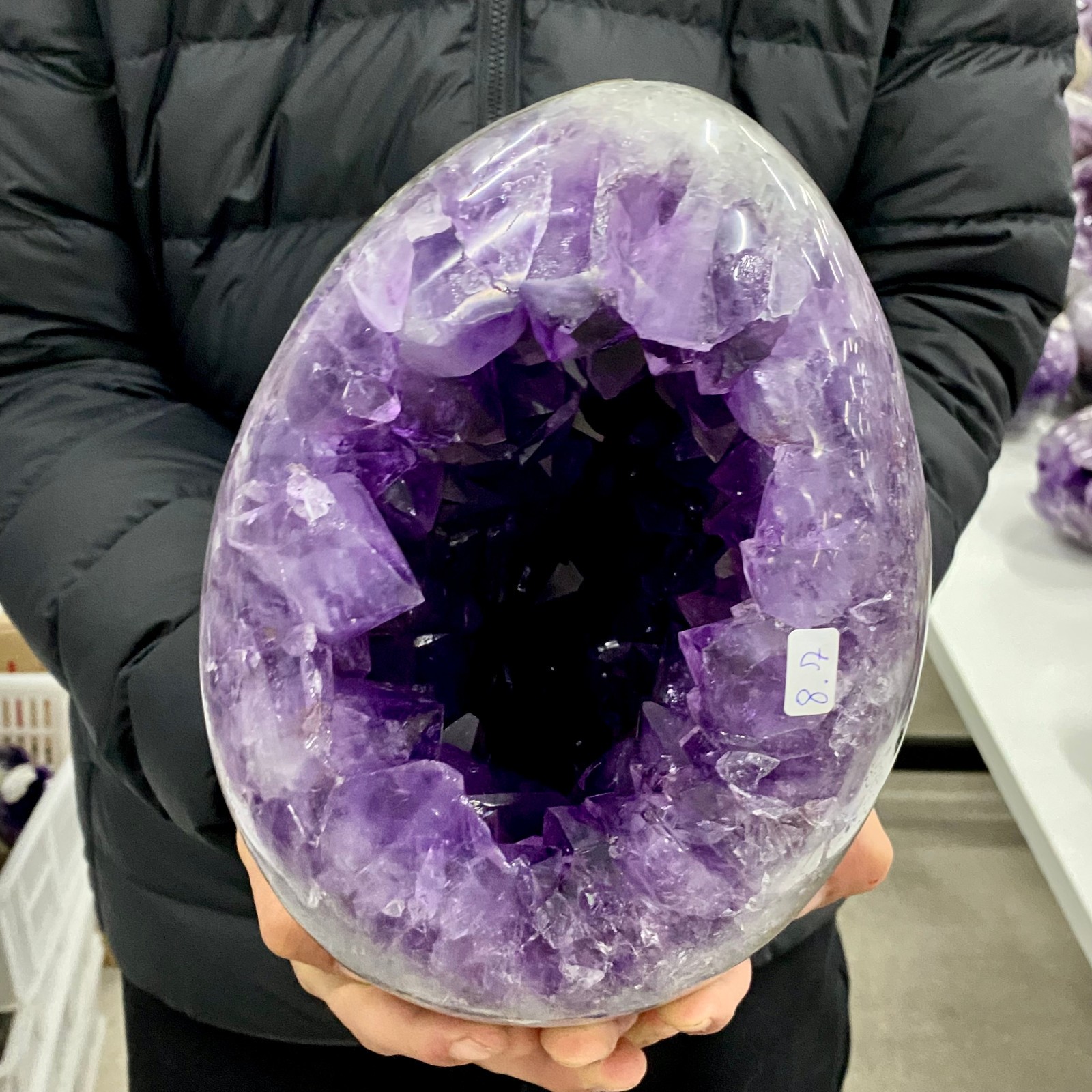 19LB Natural rare amethyst Dinosaur egg Quartz Crystal specimen healing