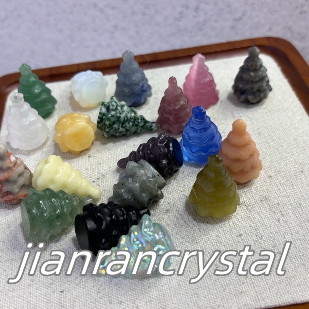 50pcs MIX Natural Quartz Crystal Christmas Tree Skulls Carved Skull Wholesale