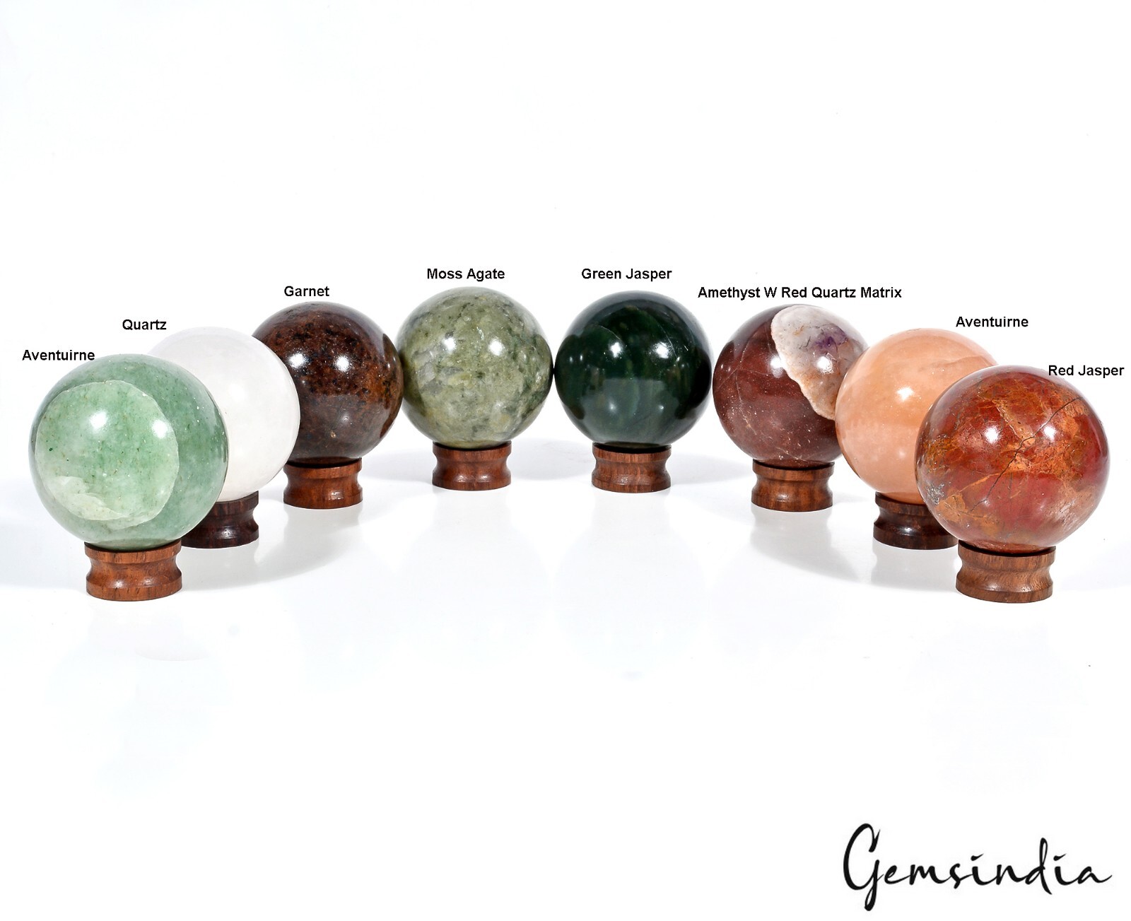 1.8 Kg/8 Pcs Natural Multi Gems Crystal Healing Mineral Sphere/Meditation Balls