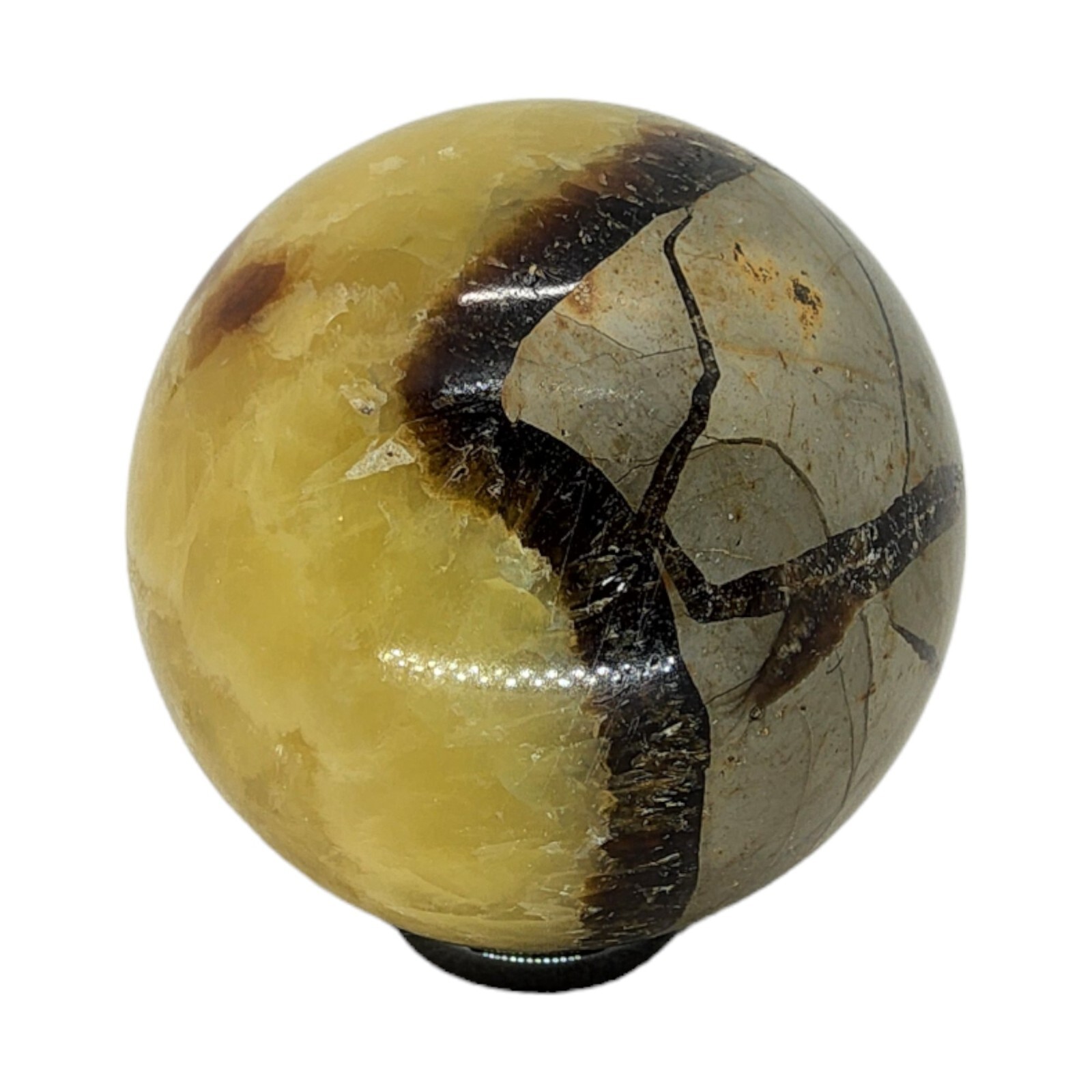 Septarian, 1 7/8 in, sphere, display specimen, #R-2724