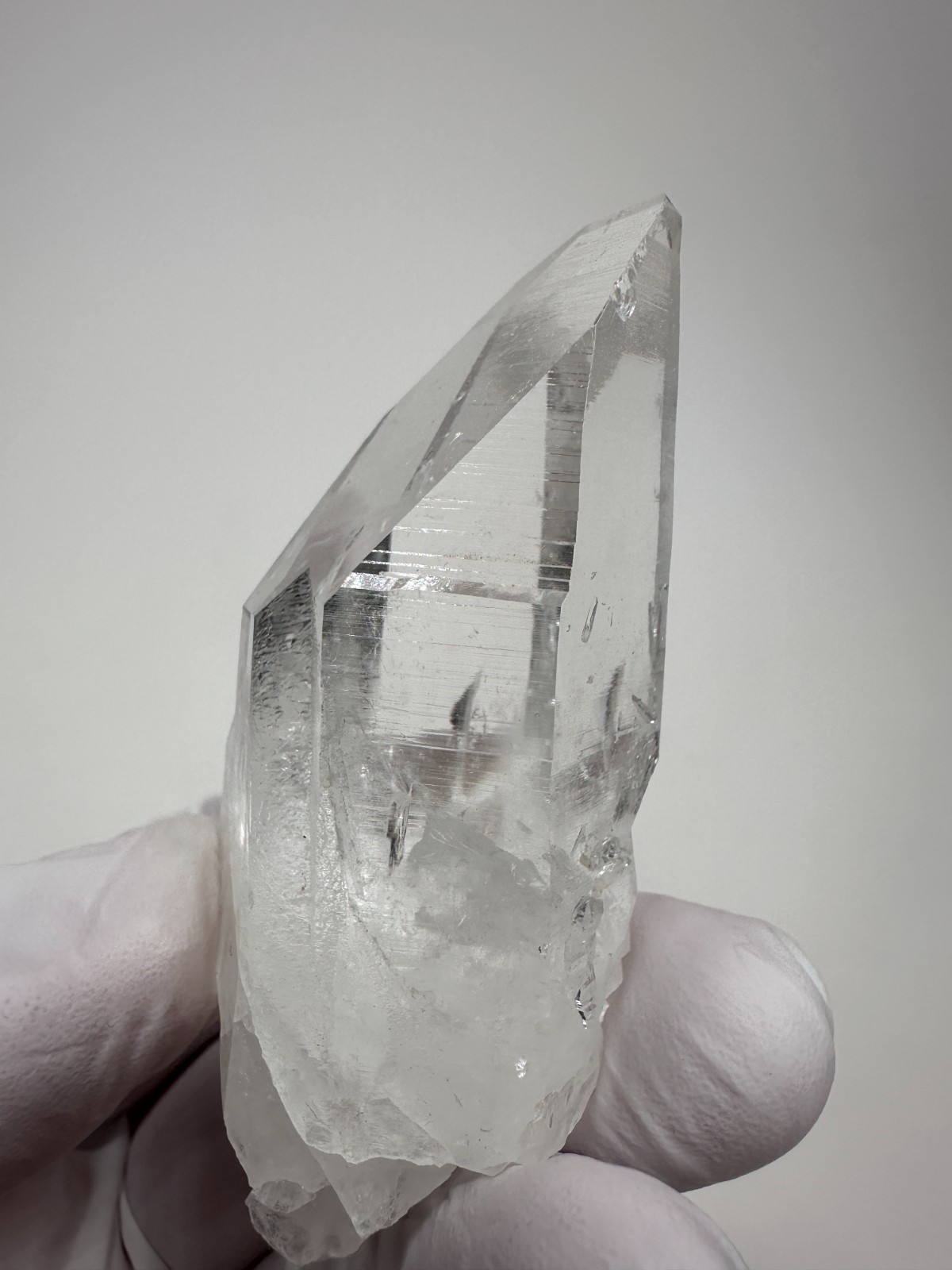 Optical Clear Colombian Lemurian Quartz Crystal Point