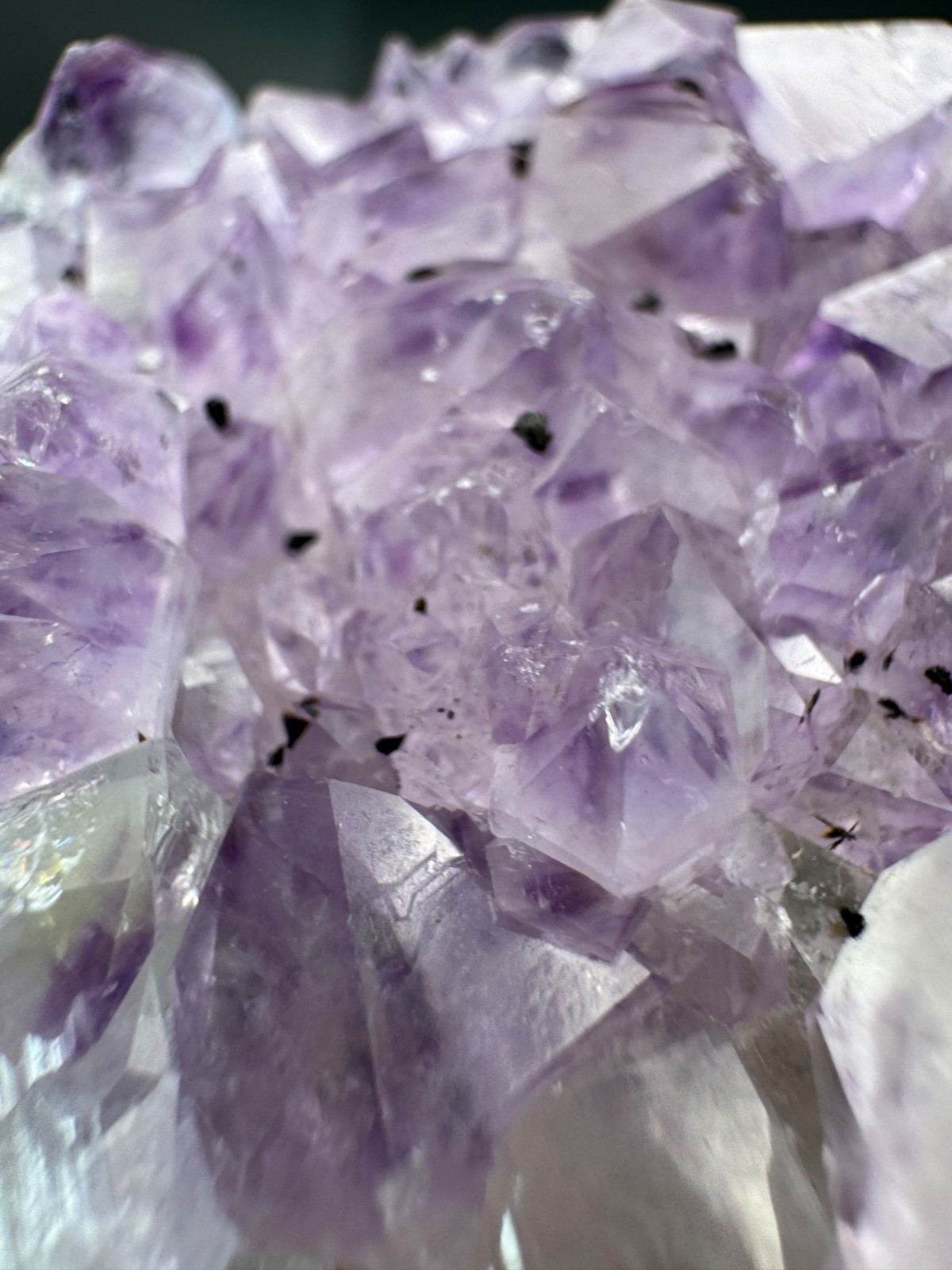 6857 Amethyst Cluster with Goethite Inclusions Brazil 60g