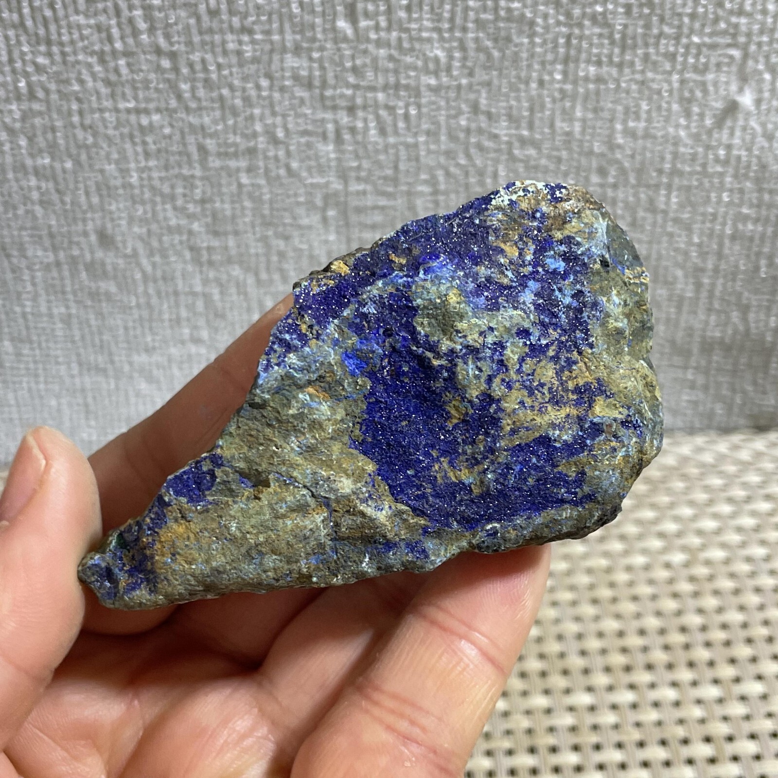 98g blue copper ore quartz malachite crystal mineral specimen