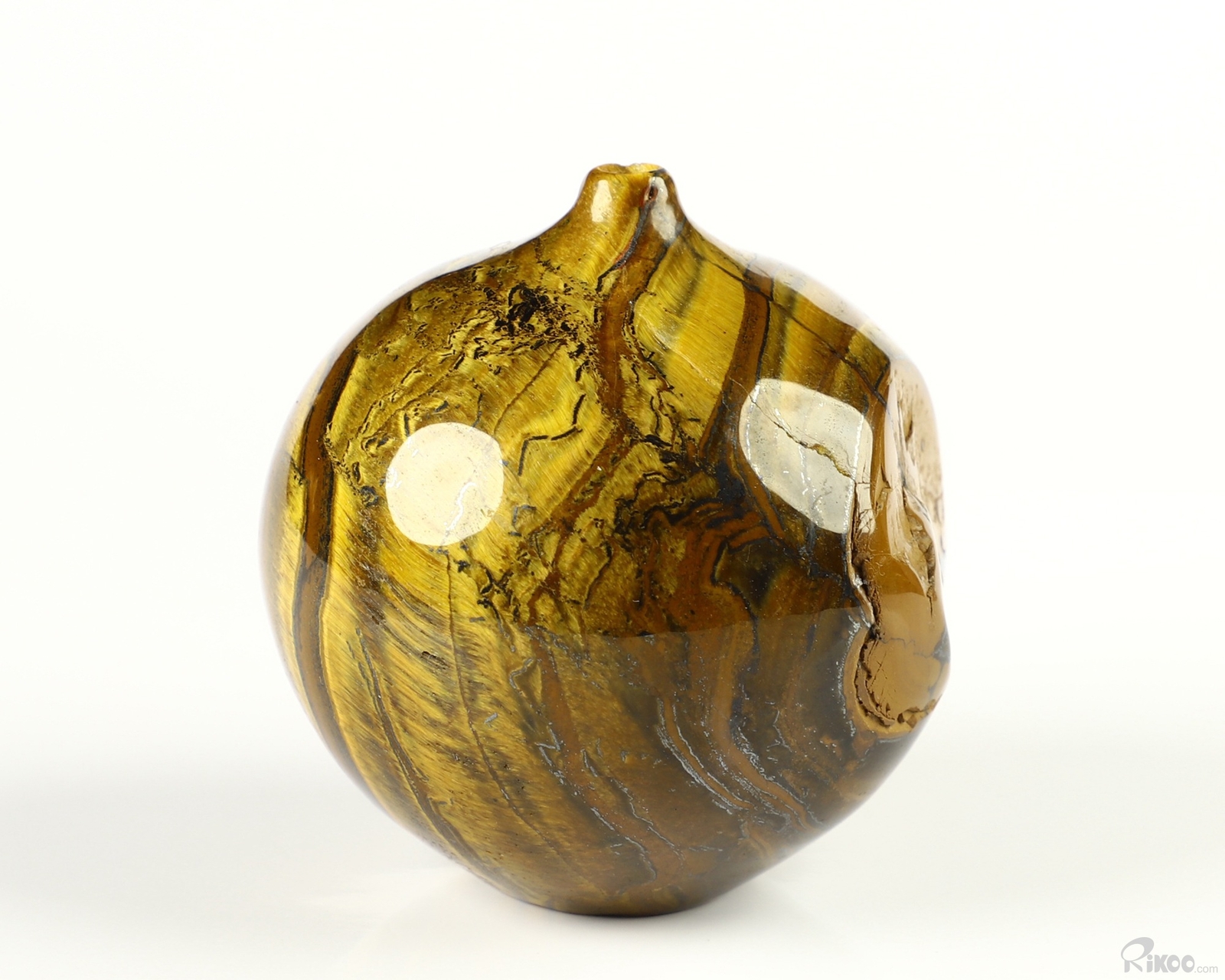 1.8″ Tiger Iron Eye Hand Carved Crystal Vase Sculpture, Crystal Healing