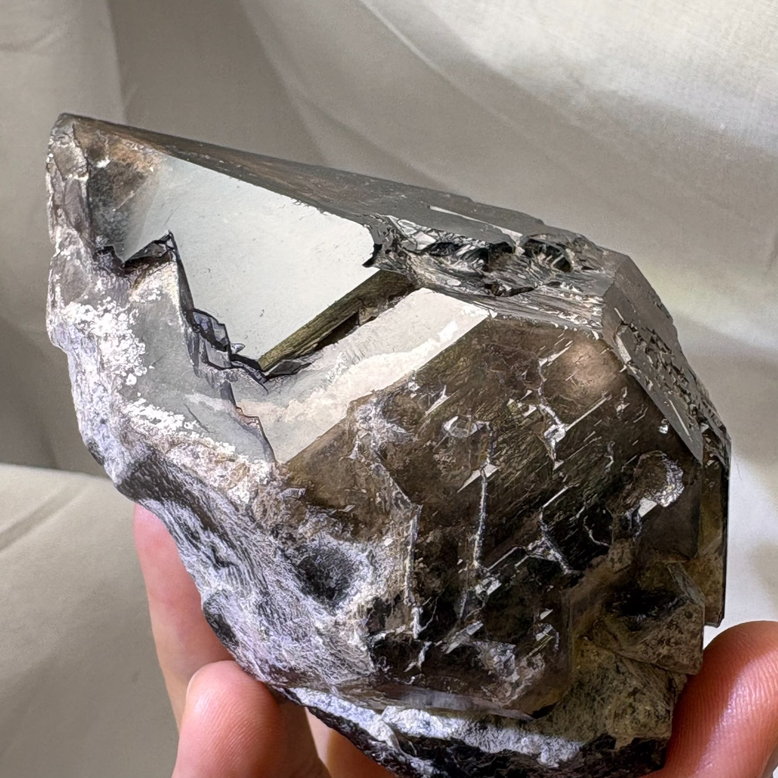 Natural Elestial Smoky Quartz Crystal Raw Mineral Specimen Protection Reiki Heal