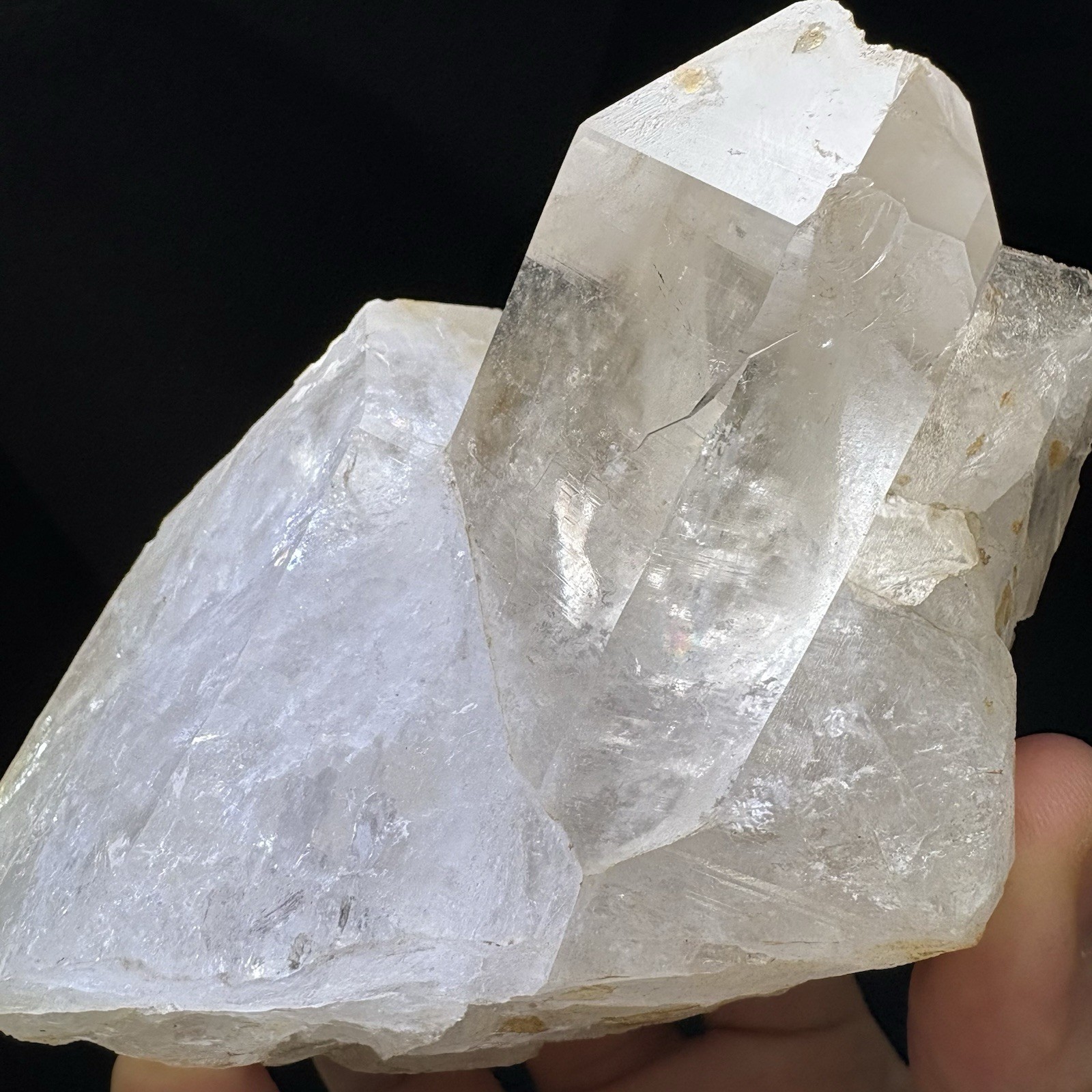 1Lb Large Quartz Cluster w/ Rainbow Natural Raw Mineral Himalayan Heal Reiki