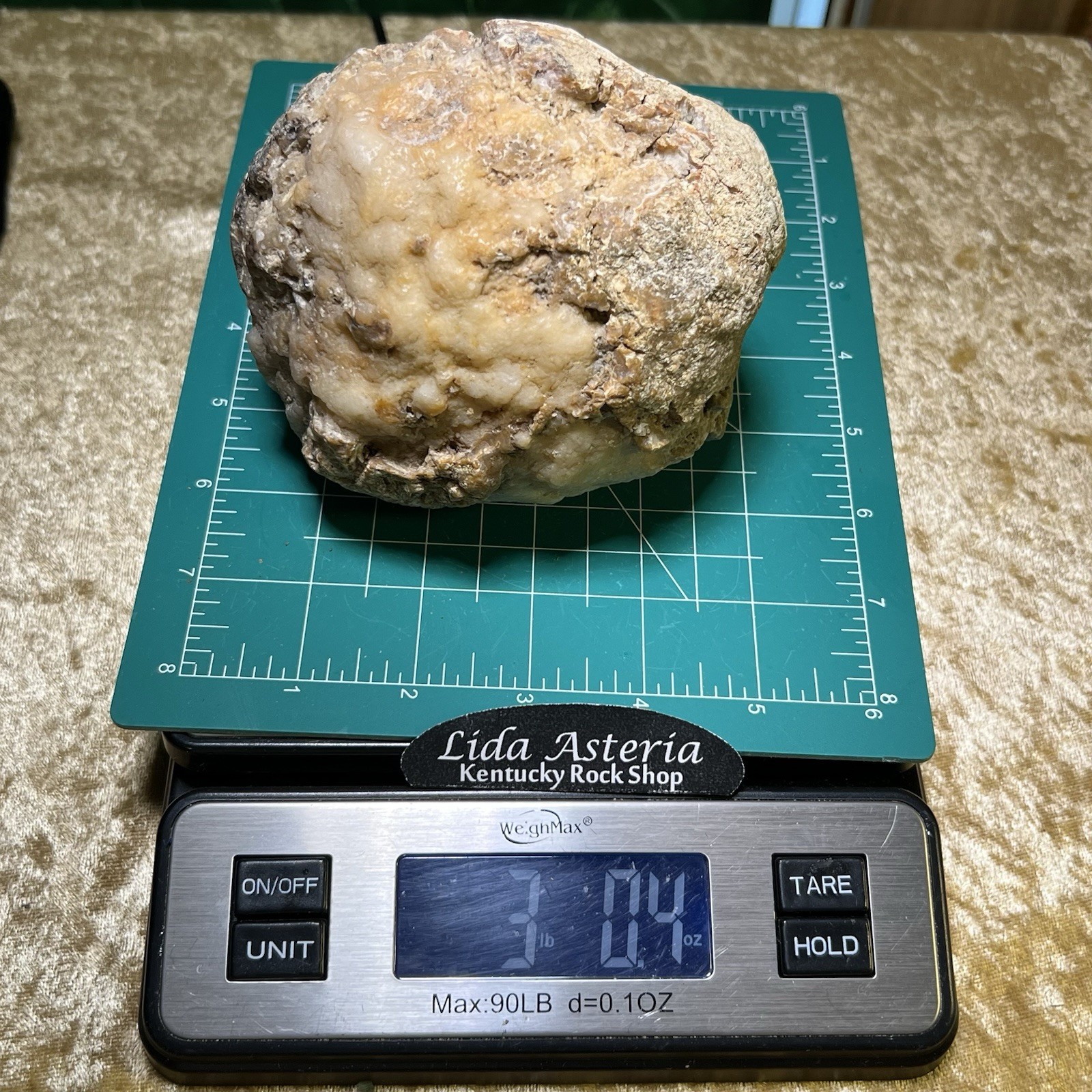 4-3/4″ Uncut Geode Quartz Crystal Chalcedony Unopened Non Rattling Solid 3Lb