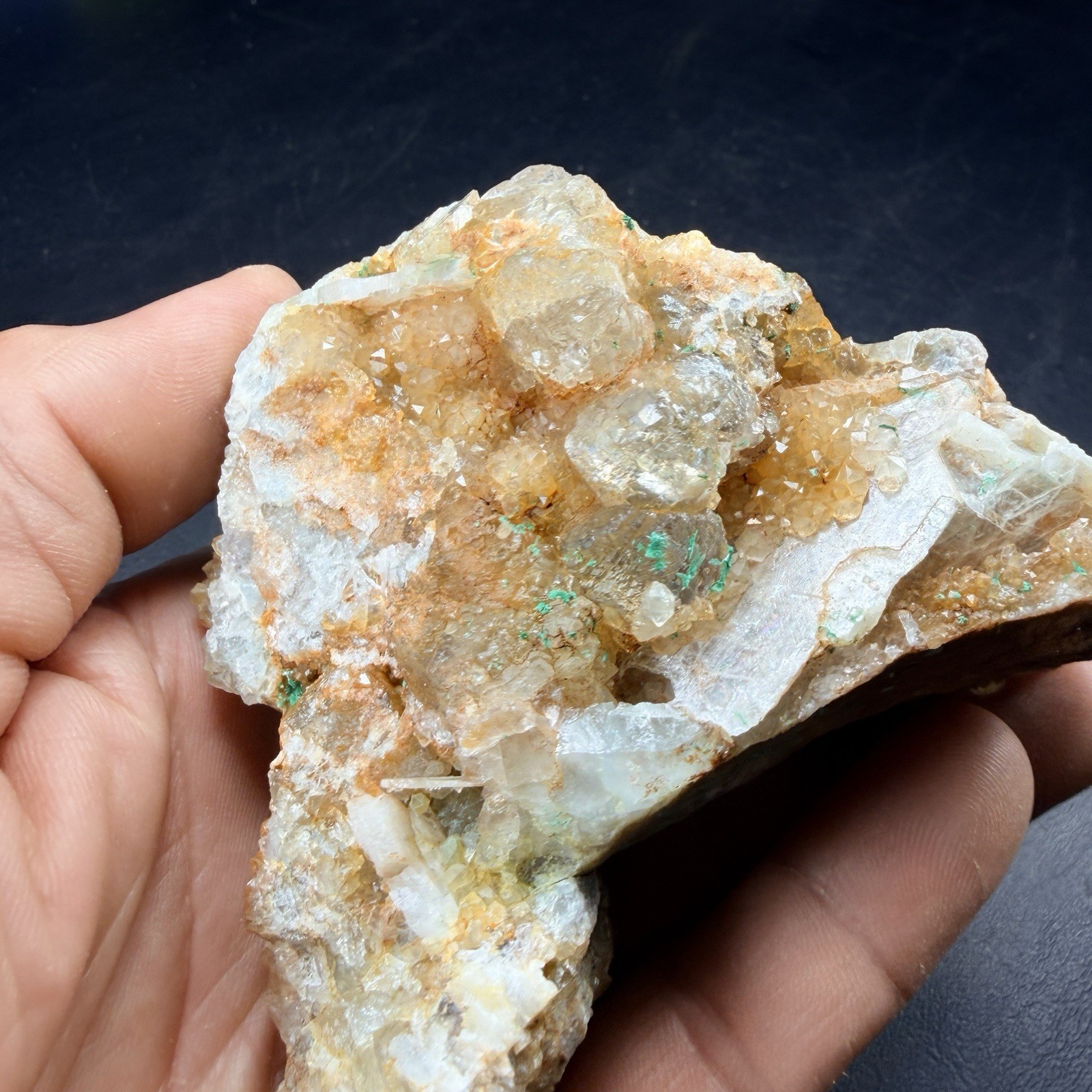 Fluorite Crystal Cluster Brochantite Quartz Crystals / New Mexico *VIDEO*
