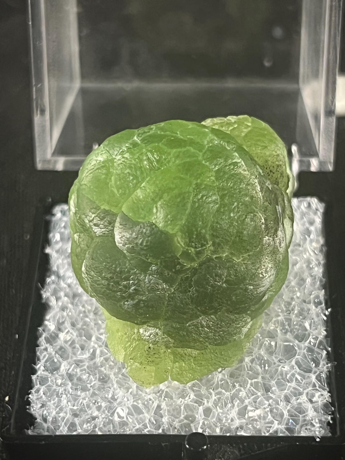 Classic Apple Green Cuprian Smithsonite Thumbnail from the 79 Mine, Arizona