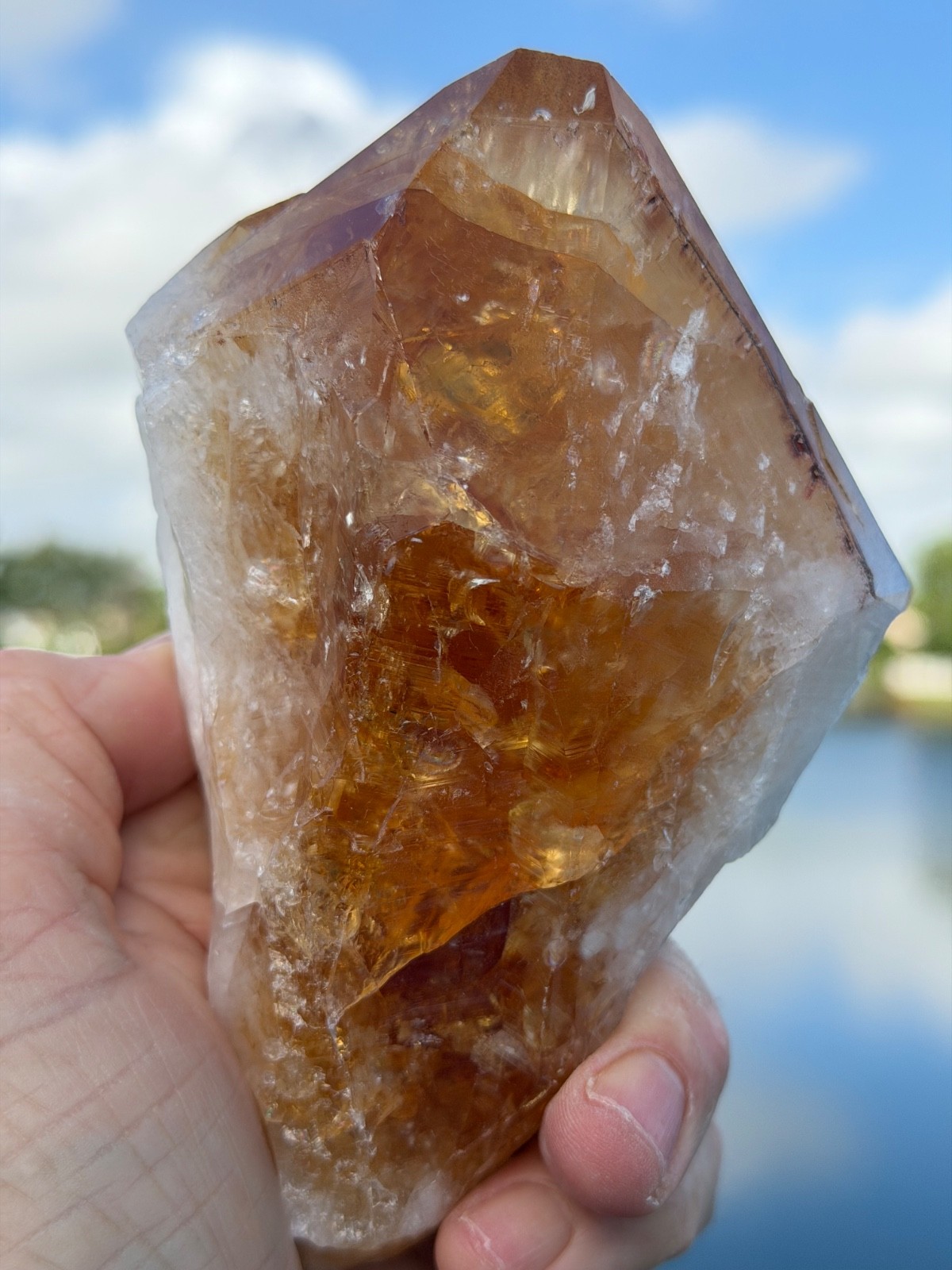 XL Citrine Point – Healing Crystal 5″x 4.5″ for Energy & Wellness 5″