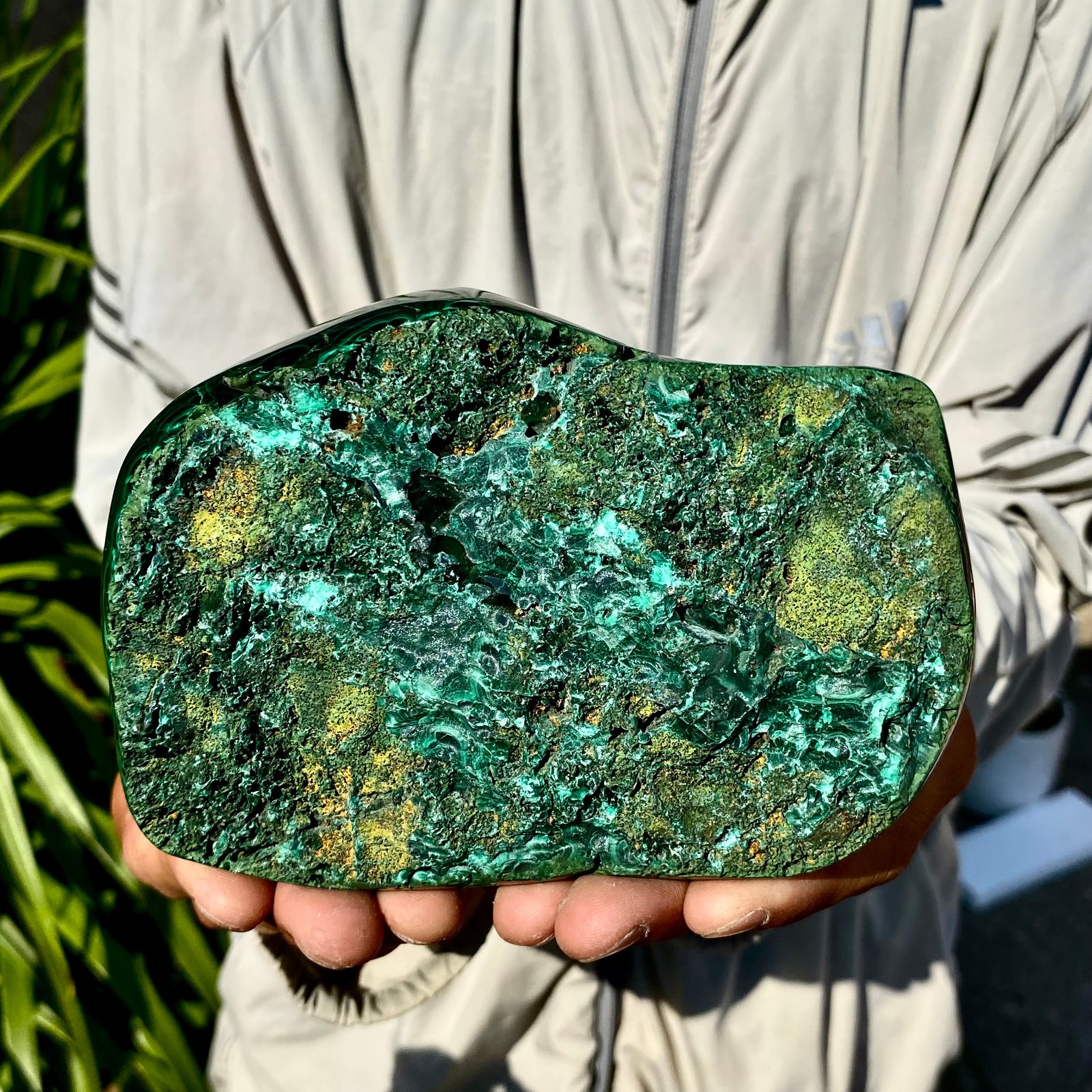2.42LB TOP Natural Malachite crystal quartz Mineral specimen Reiki gem