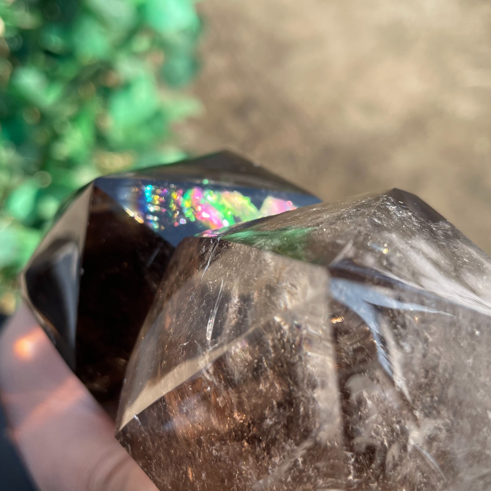 All 4.5LB Natural Smoky Quartz Obelisk Crystal Double Point Healing C2630