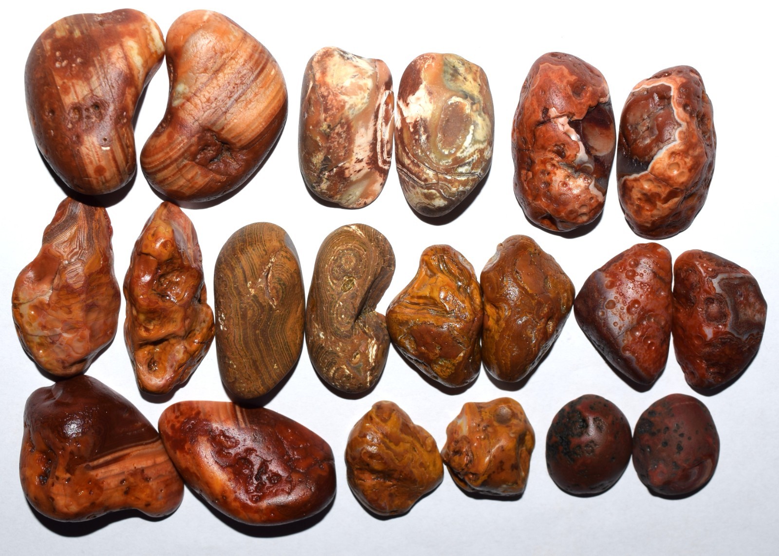 Brazilian Bahia Agate – 10 Unique Agates Cut & Tumbled to a Smooth Matte Finish