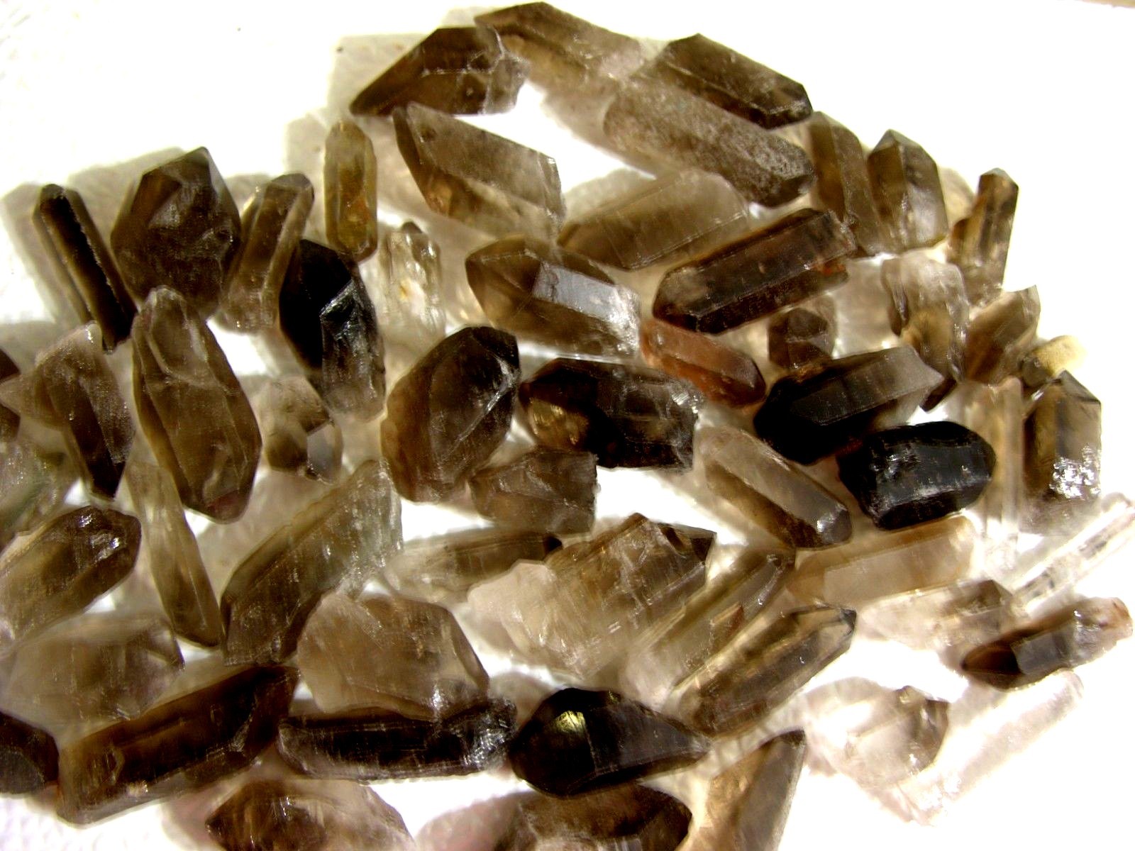 Smoky Quartz crystal natural terminated 1-3 inch 1/2 pound 6 + points Brazil